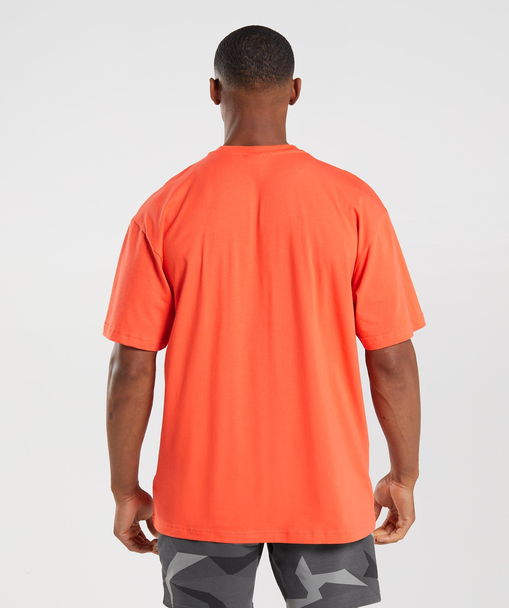 Apollo Infill Oversized T-Shirt in Papaya Orange - view 2