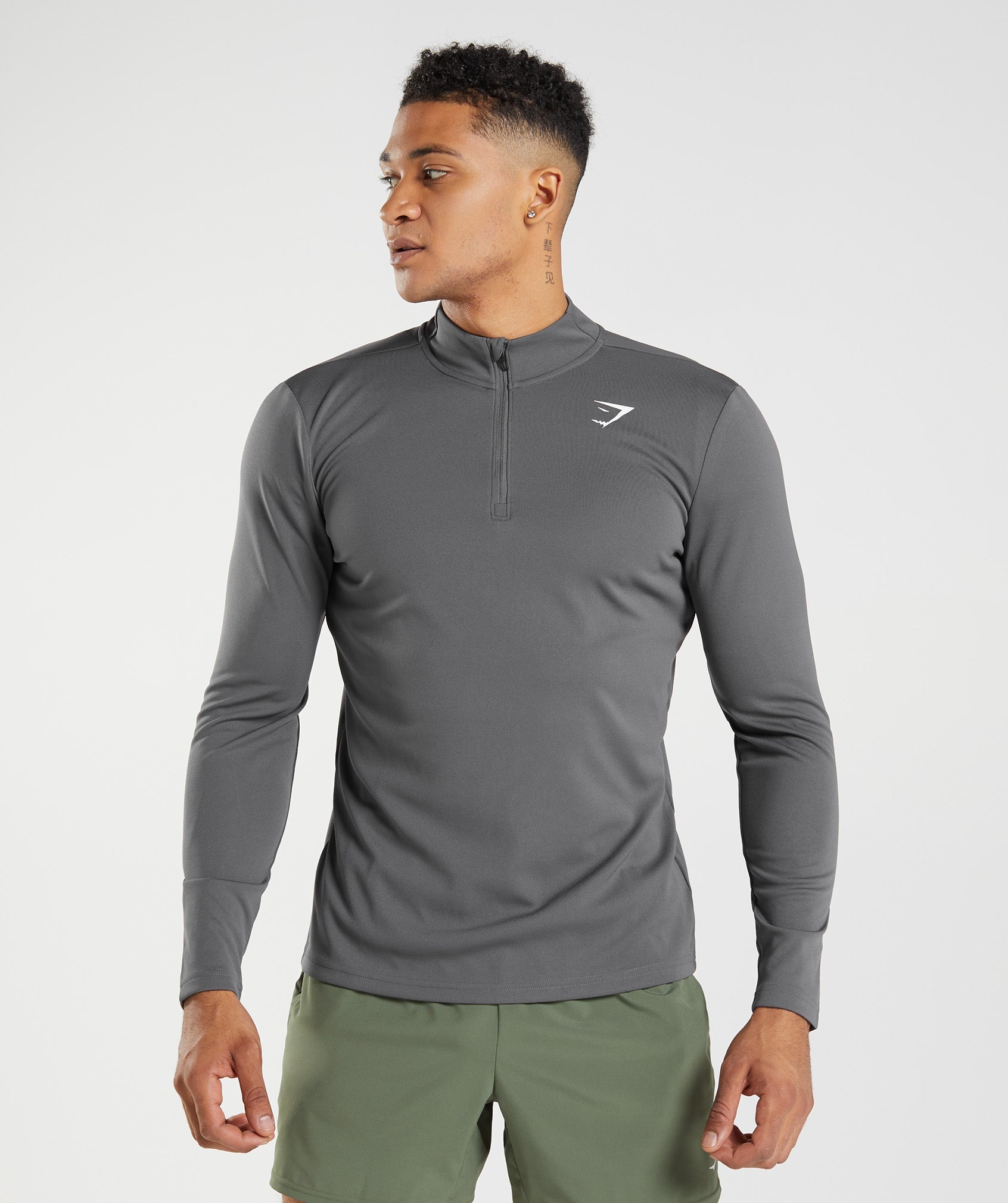 Gymshark Arrival 1/4 Zip Pullover - Core Olive