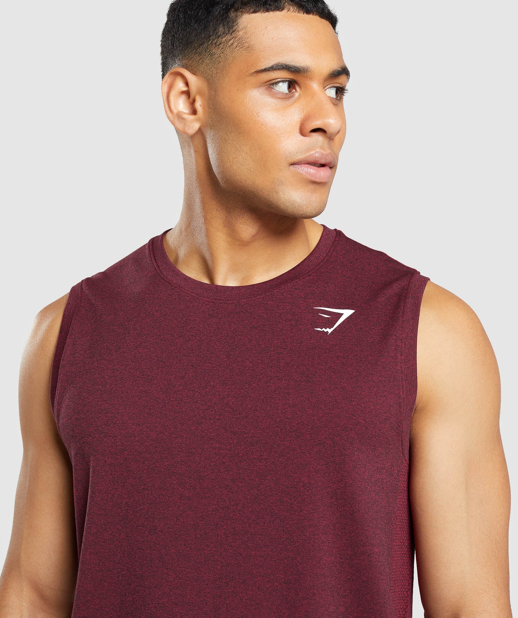 Arrival Seamless Tank in Burgundy Red Marl - view 7