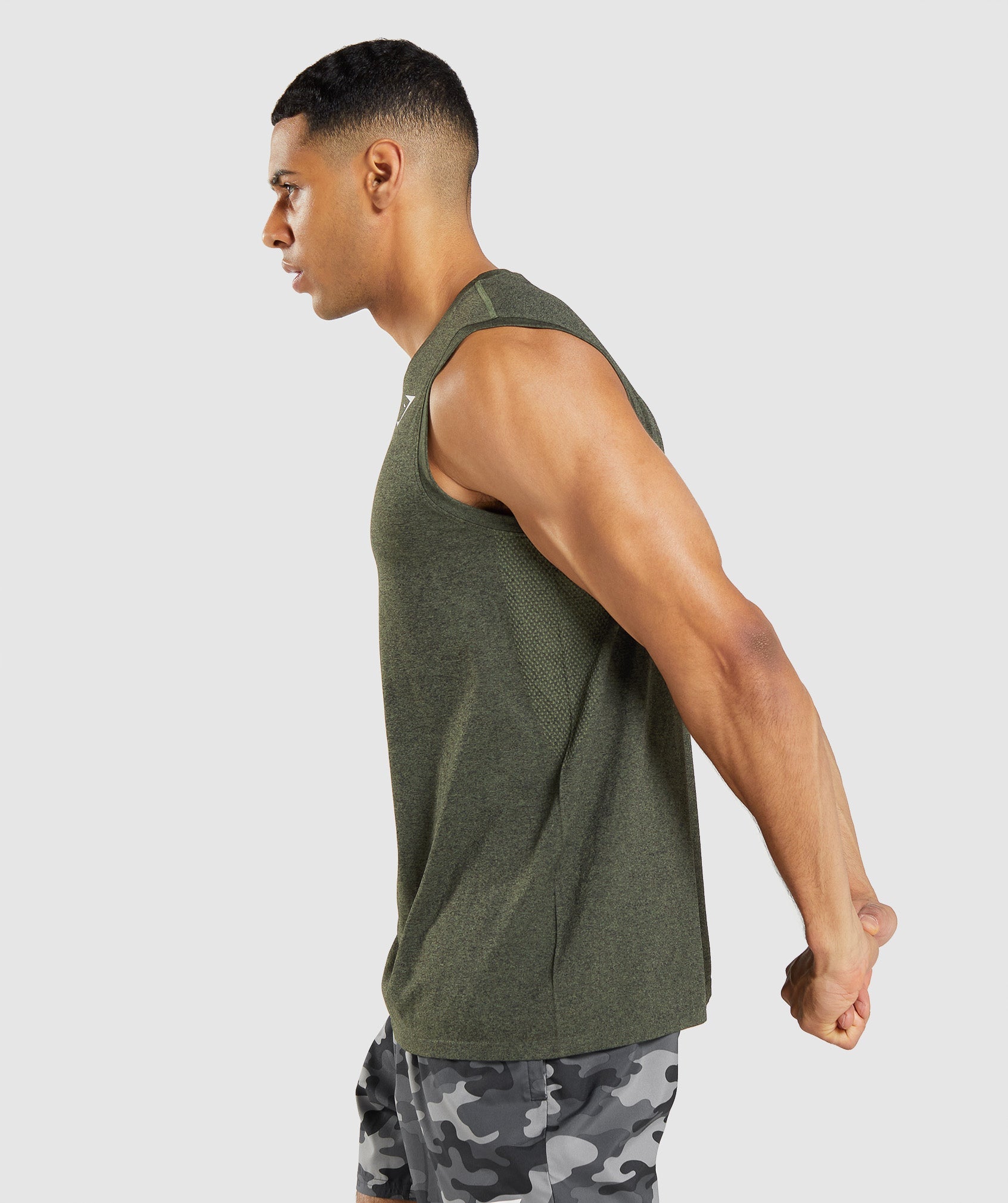 Arrival Seamless Tank in Core Olive Marl - view 3