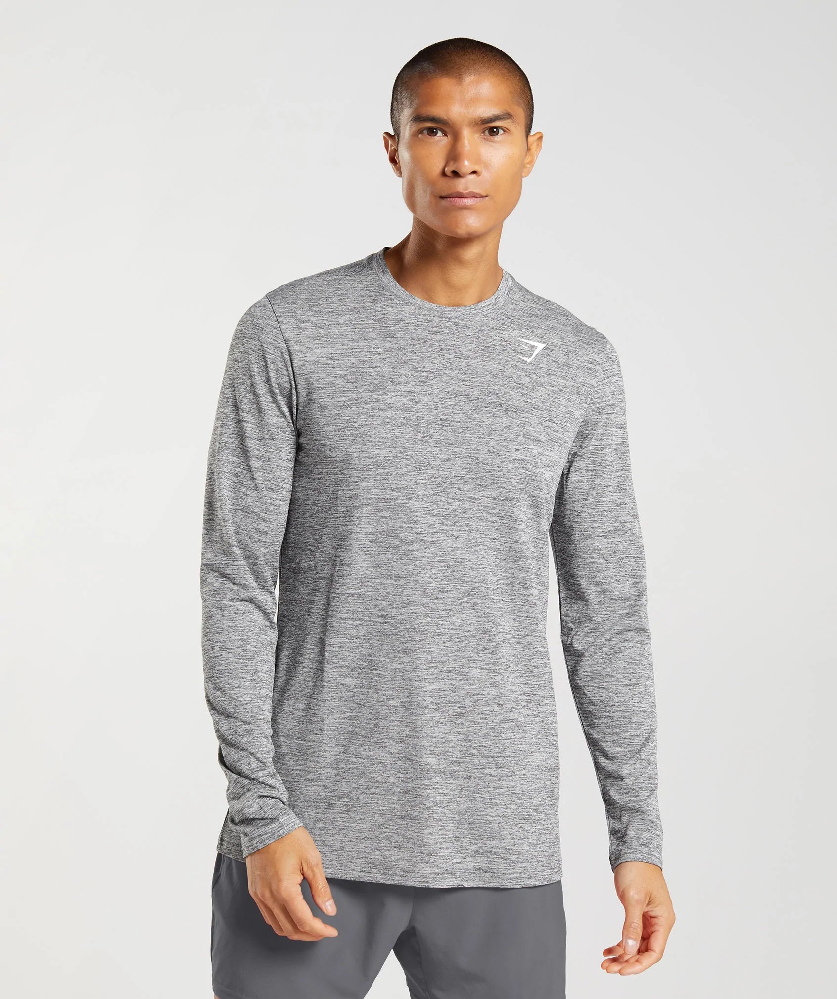 Arrival Long Sleeve T-Shirt in Silhouette Grey/Light Grey Marl - view 1