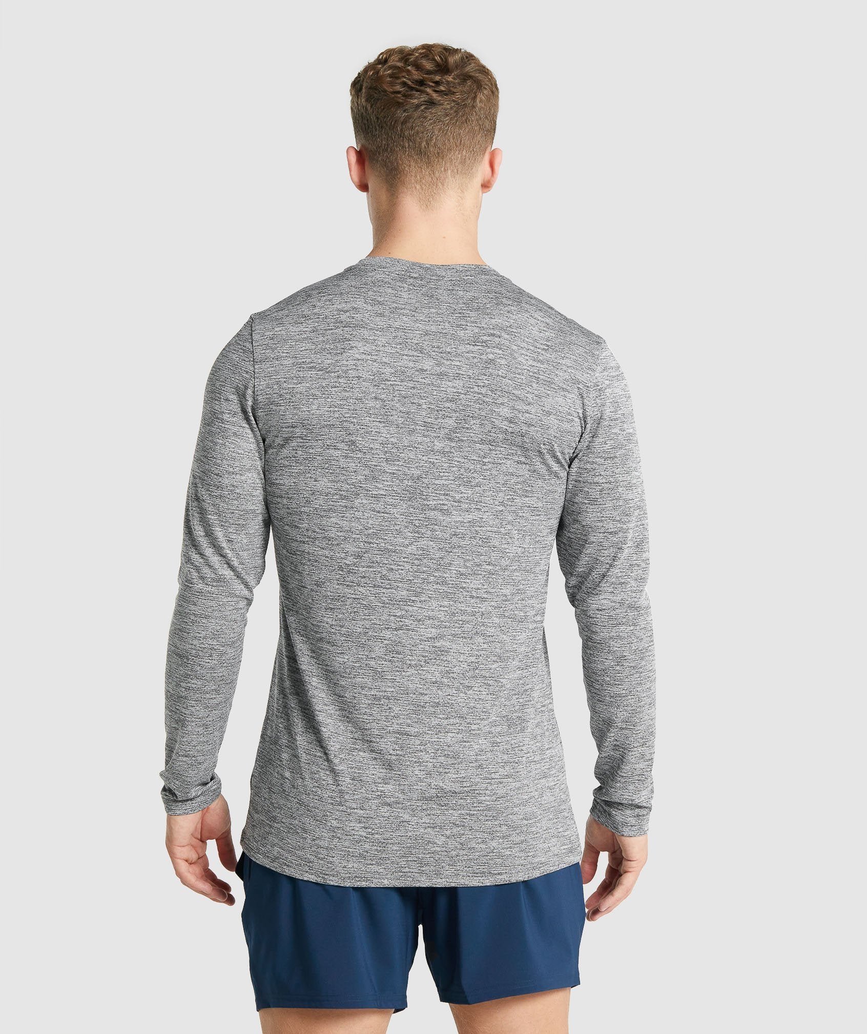 Arrival Marl Long Sleeve T-Shirt in Charcoal Marl - view 2