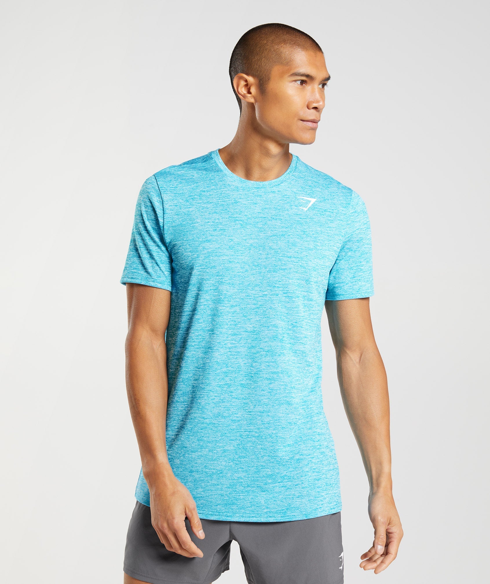 Gymshark Arrival Marl T-Shirt - Silhouette Grey/Light Grey Marl