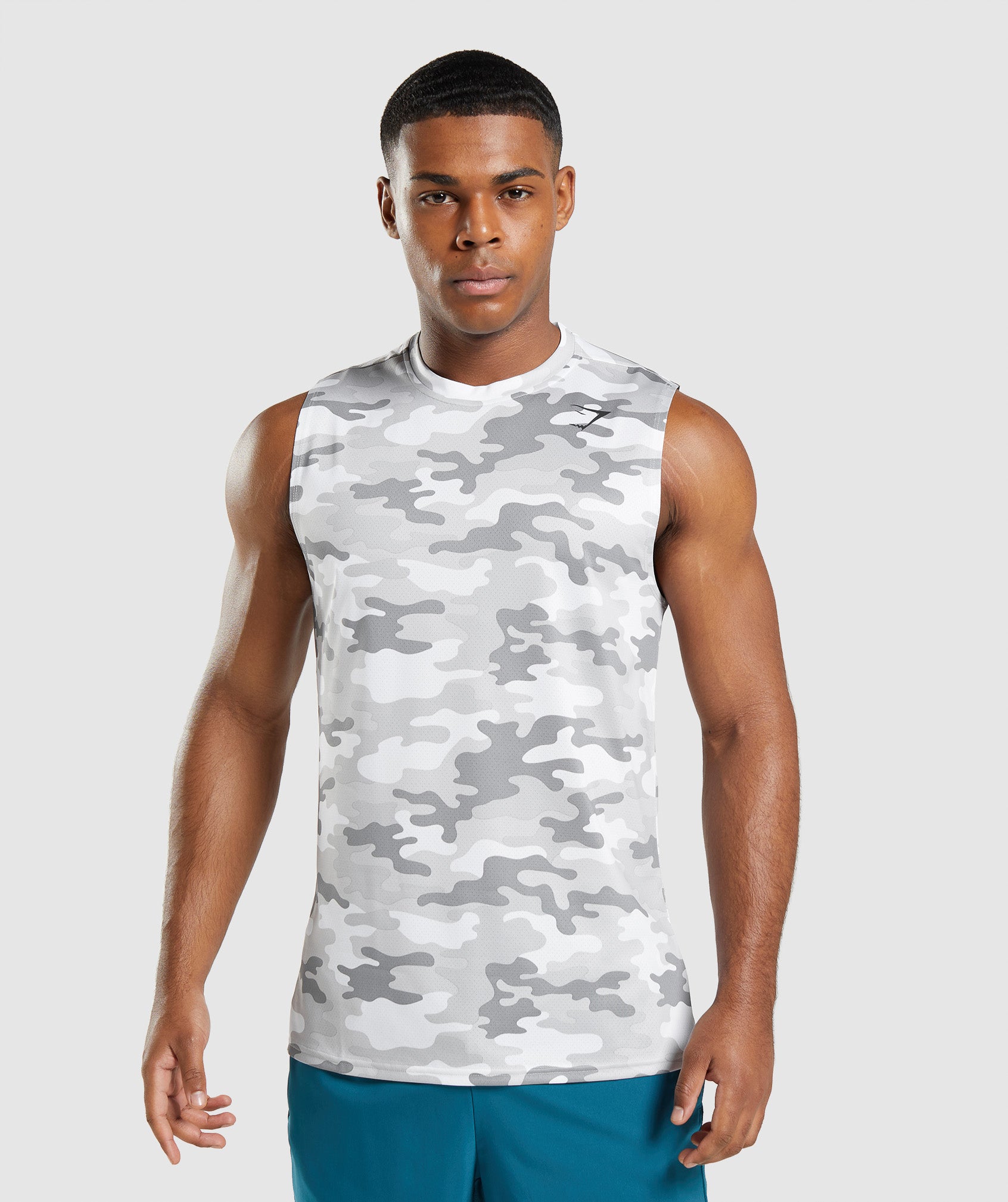 Arrival Sleeveless T-Shirt in Light Grey Print - view 1