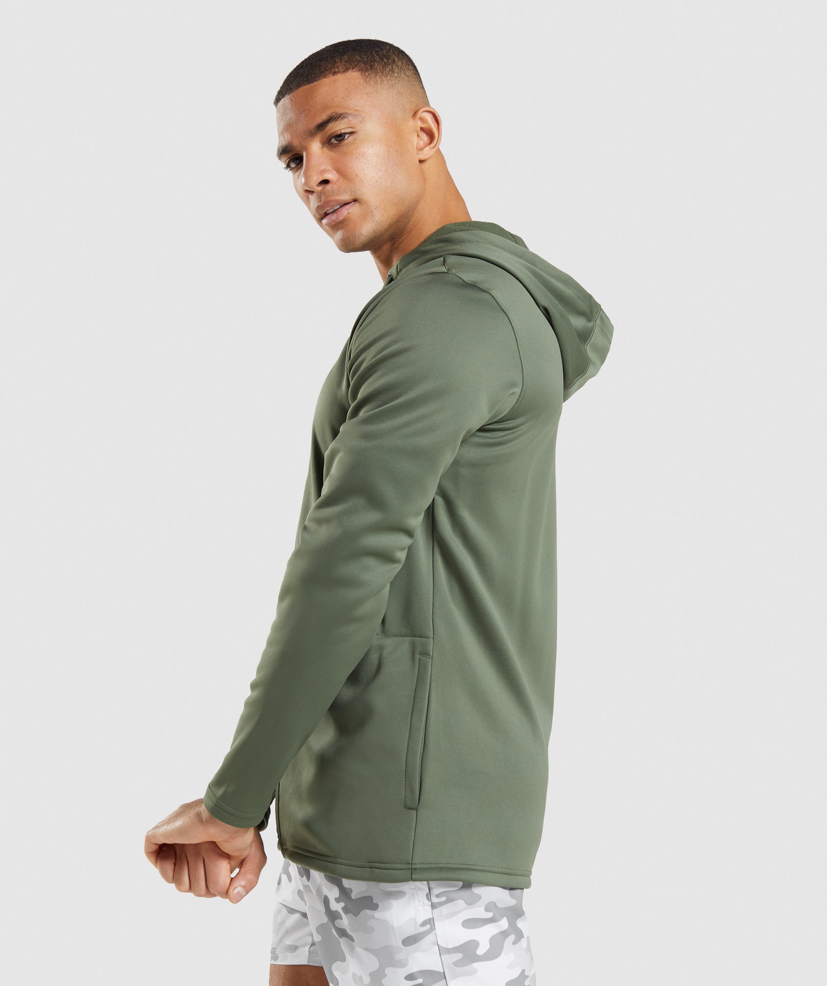 Arrival Zip Up Hoodie in Core Olive - view 3