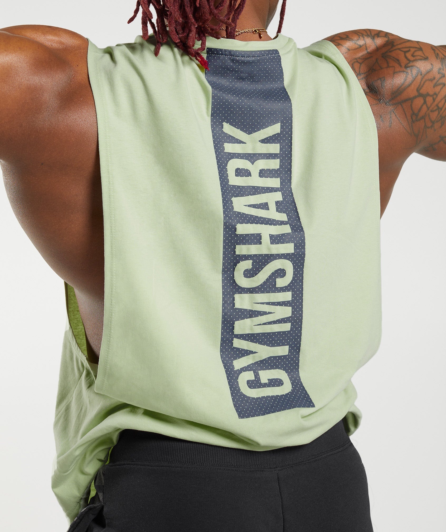 Gymshark Bold Drop Arm Tank - Pebble Grey