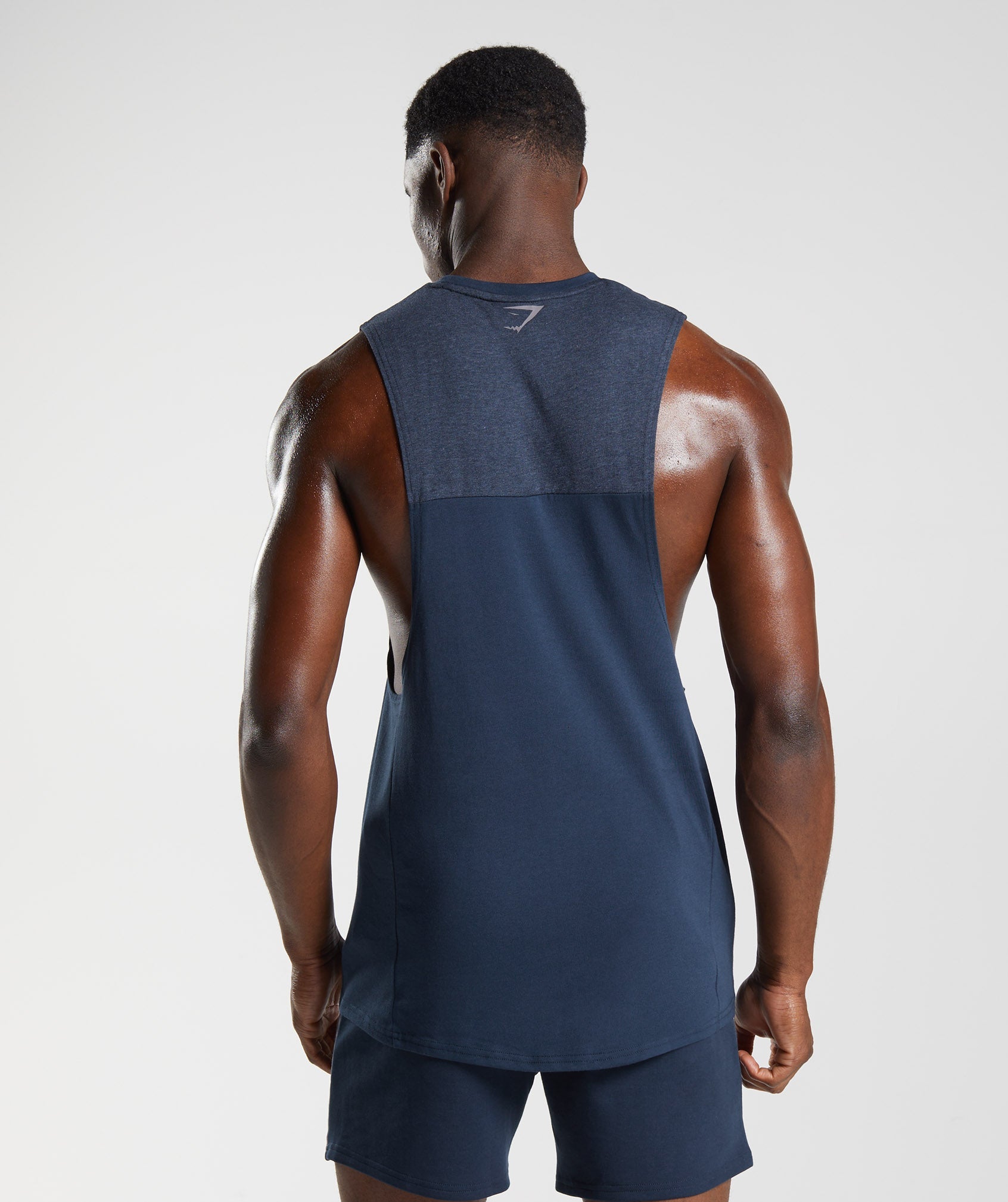 Gymshark Bold React Drop Arm Tank - Navy