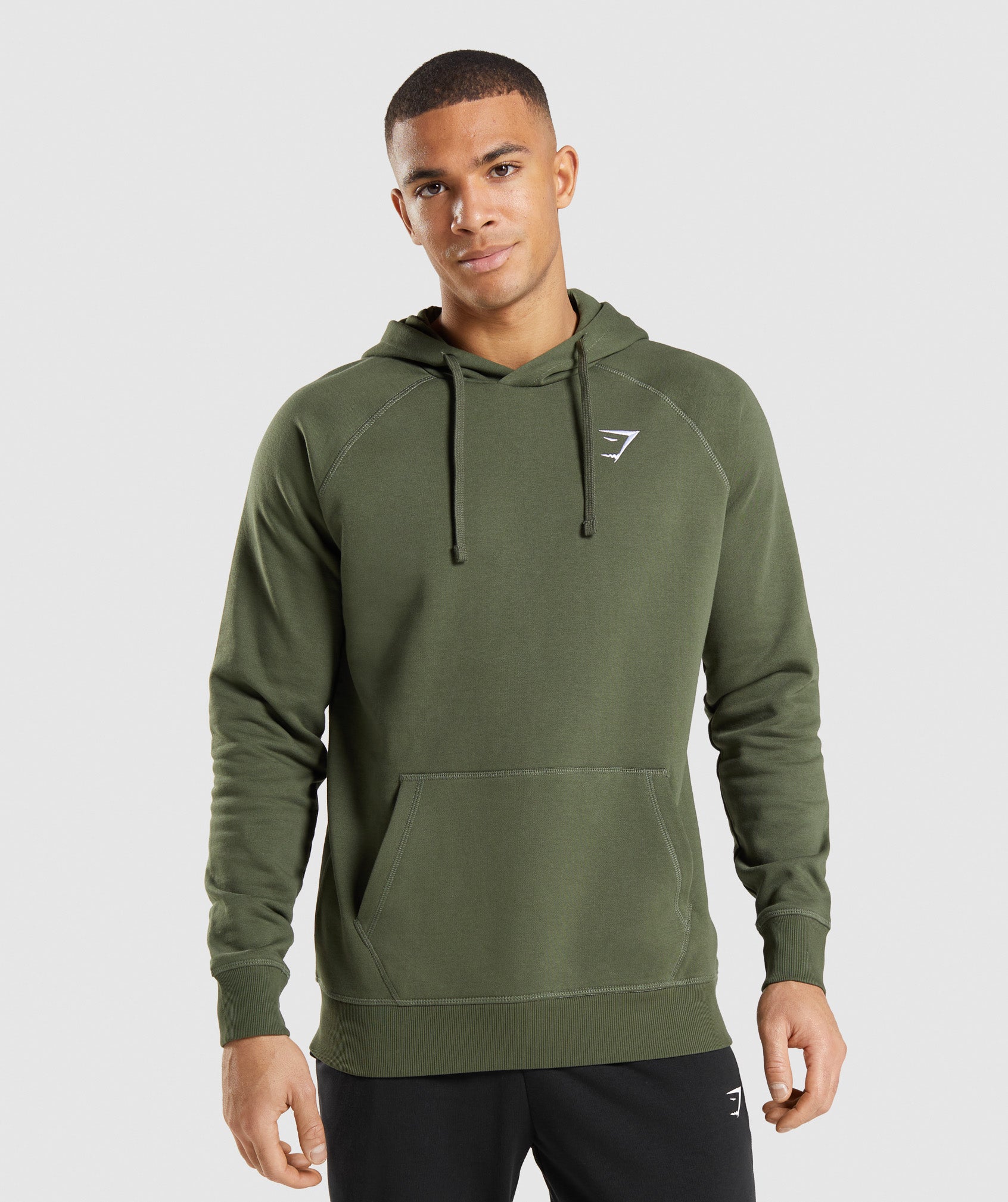 Crest Hoodie in Core Olive - view 1