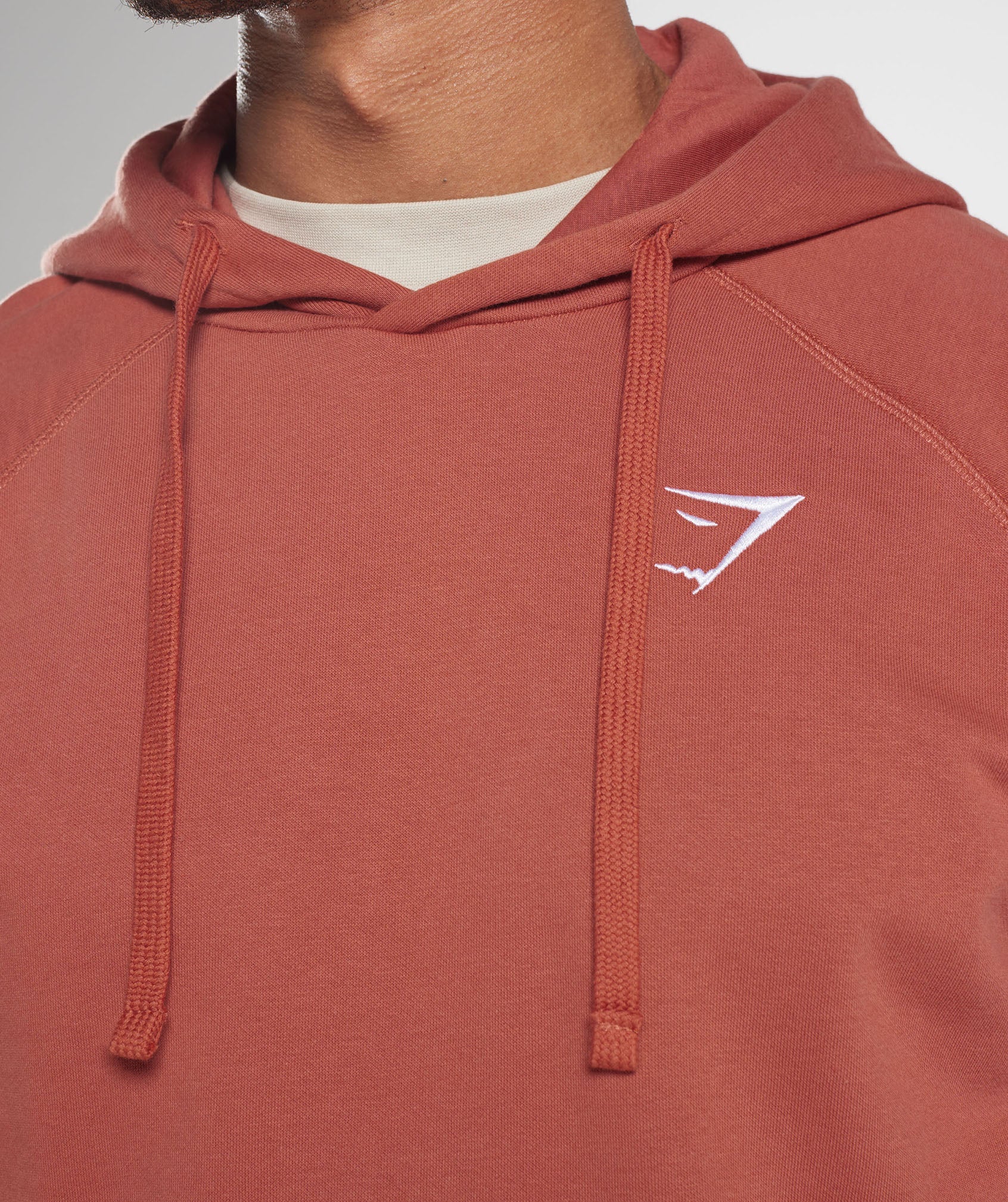 Crest Hoodie in Persimmon Red - view 3