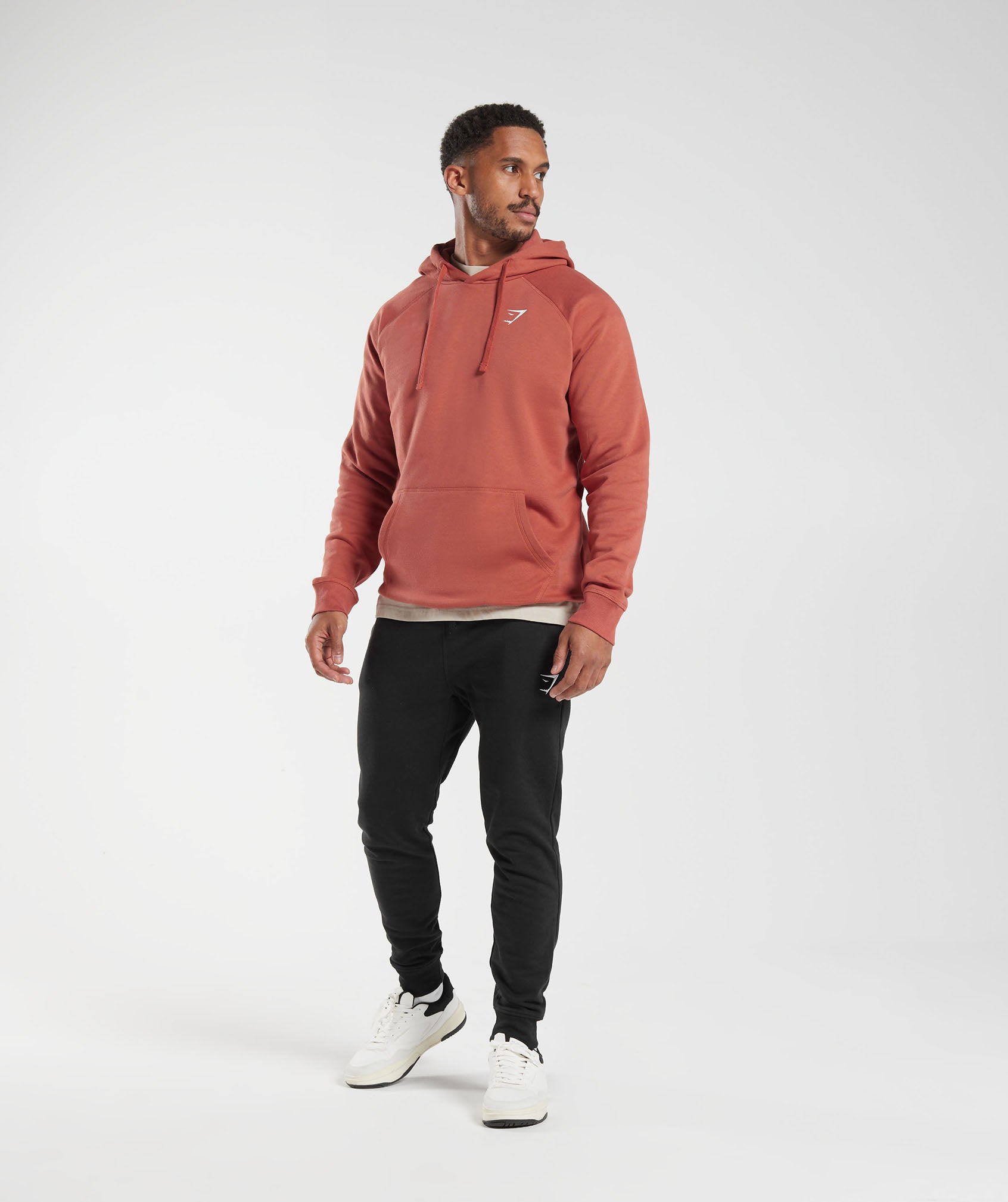 Crest Hoodie in Persimmon Red - view 4