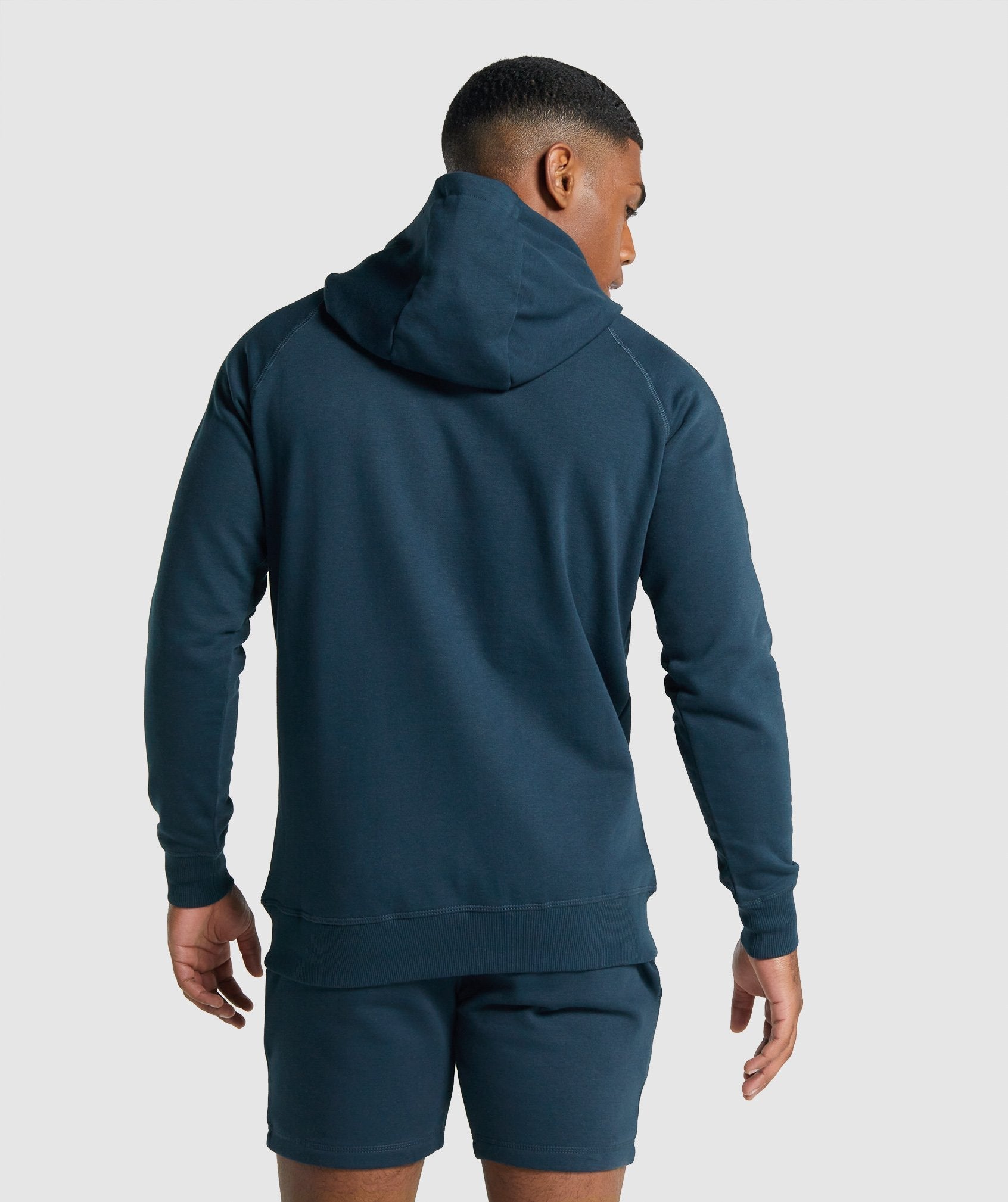 Men's Extended Essential Short Sleeve Side Zip Hoodie 