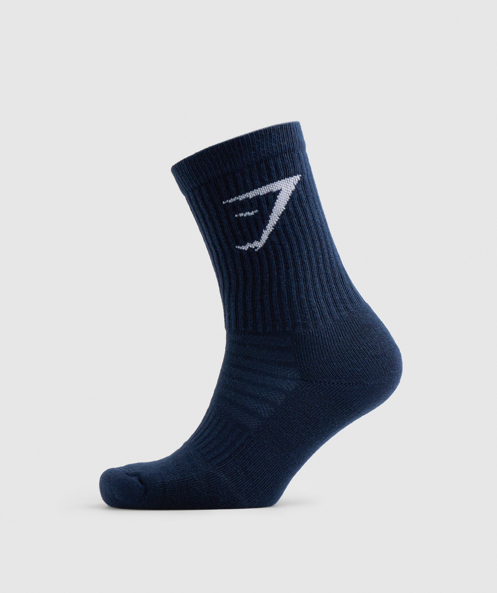 Crew Socks 5pk in White/Black/Grey/Blue/Navy - view 5