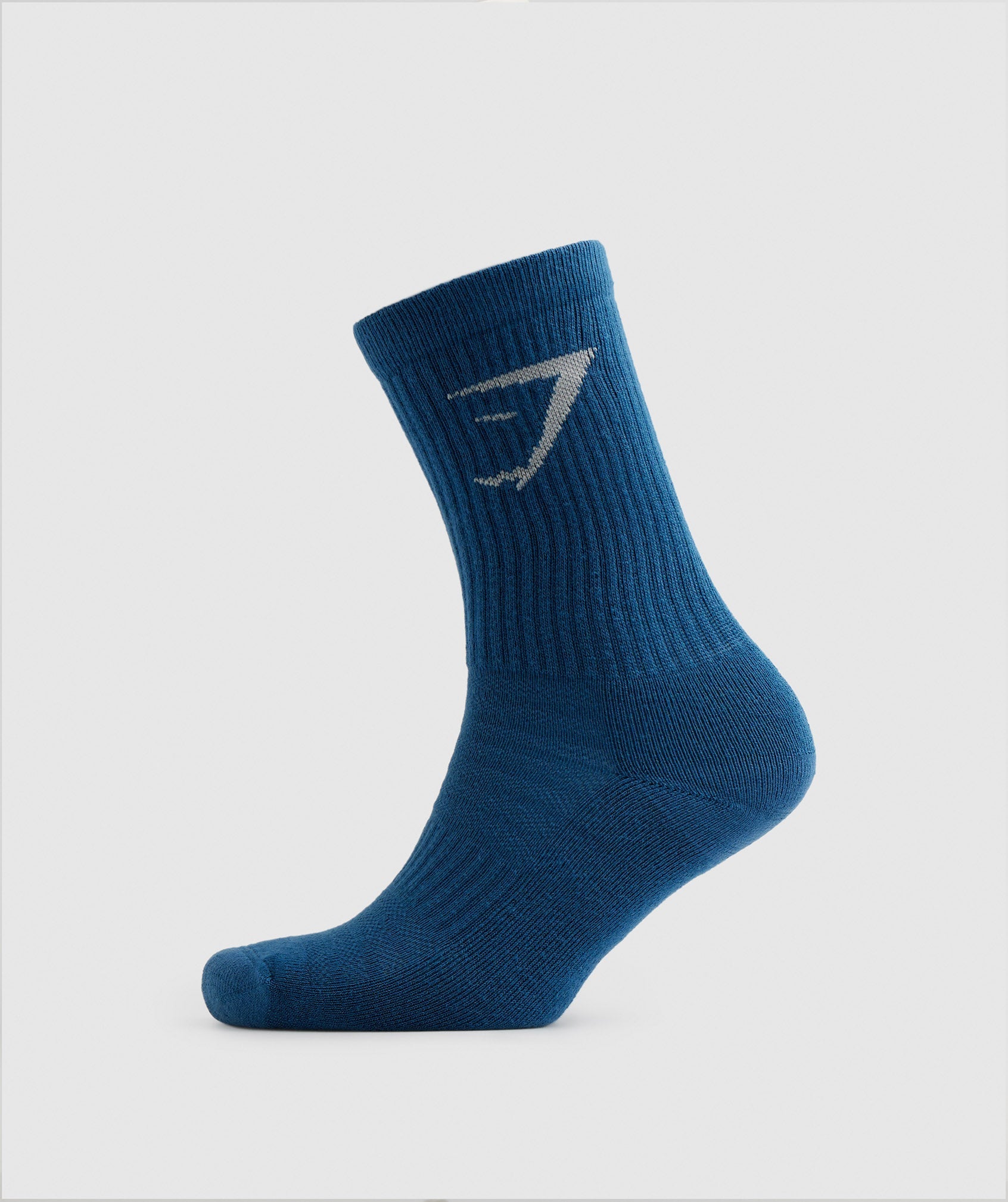 Crew Socks 5pk in White/Black/Grey/Blue/Navy - view 7