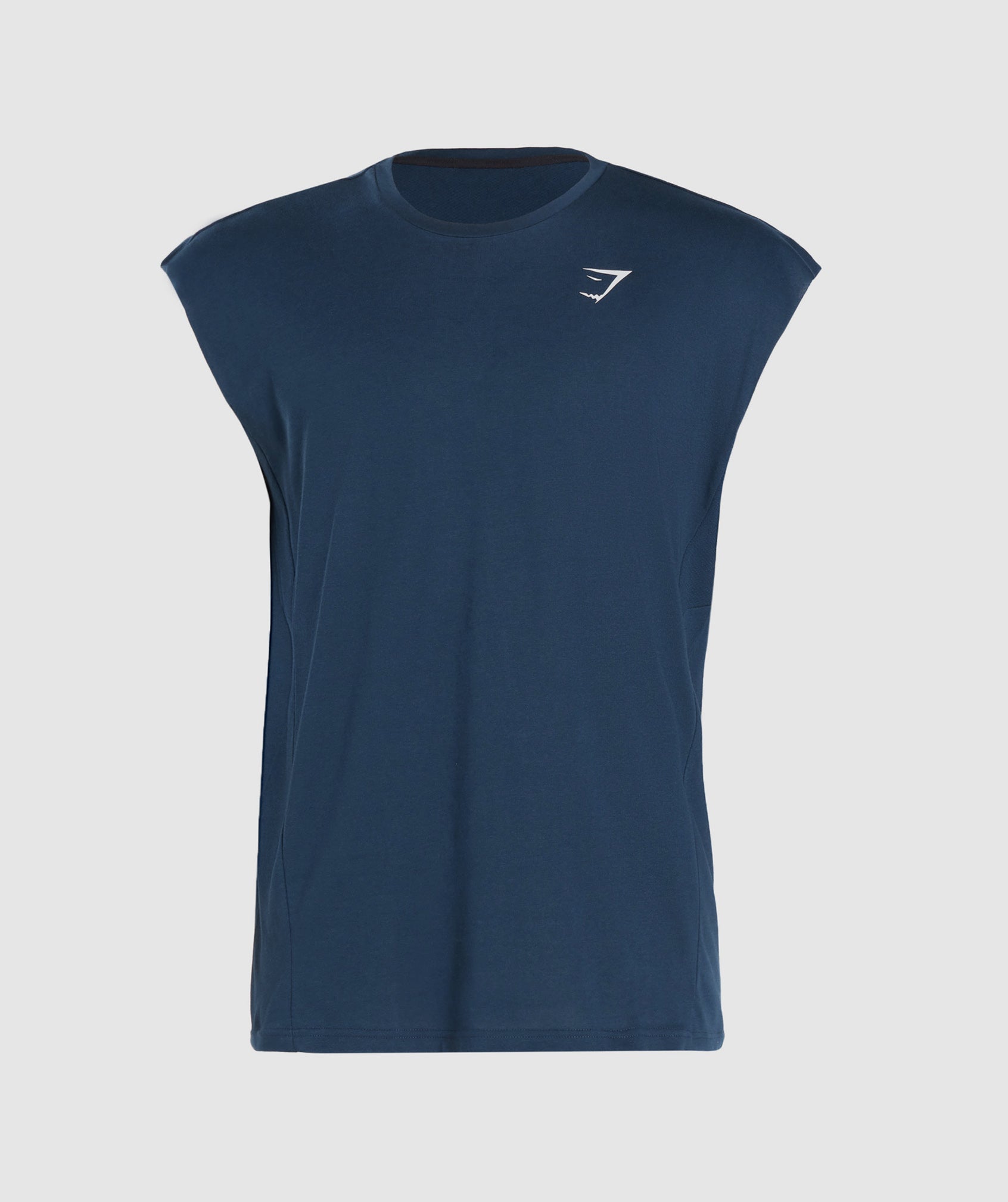 React Cut Off Tank in Navy - view 3