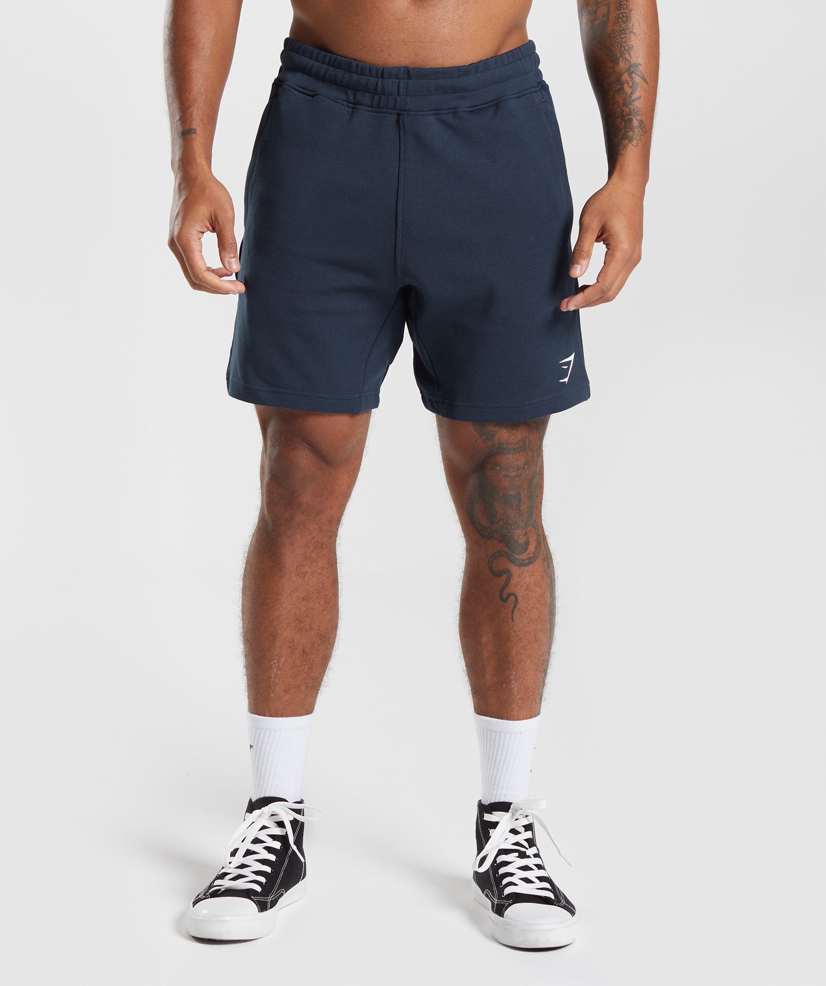 React 7" Shorts in Navy - view 1