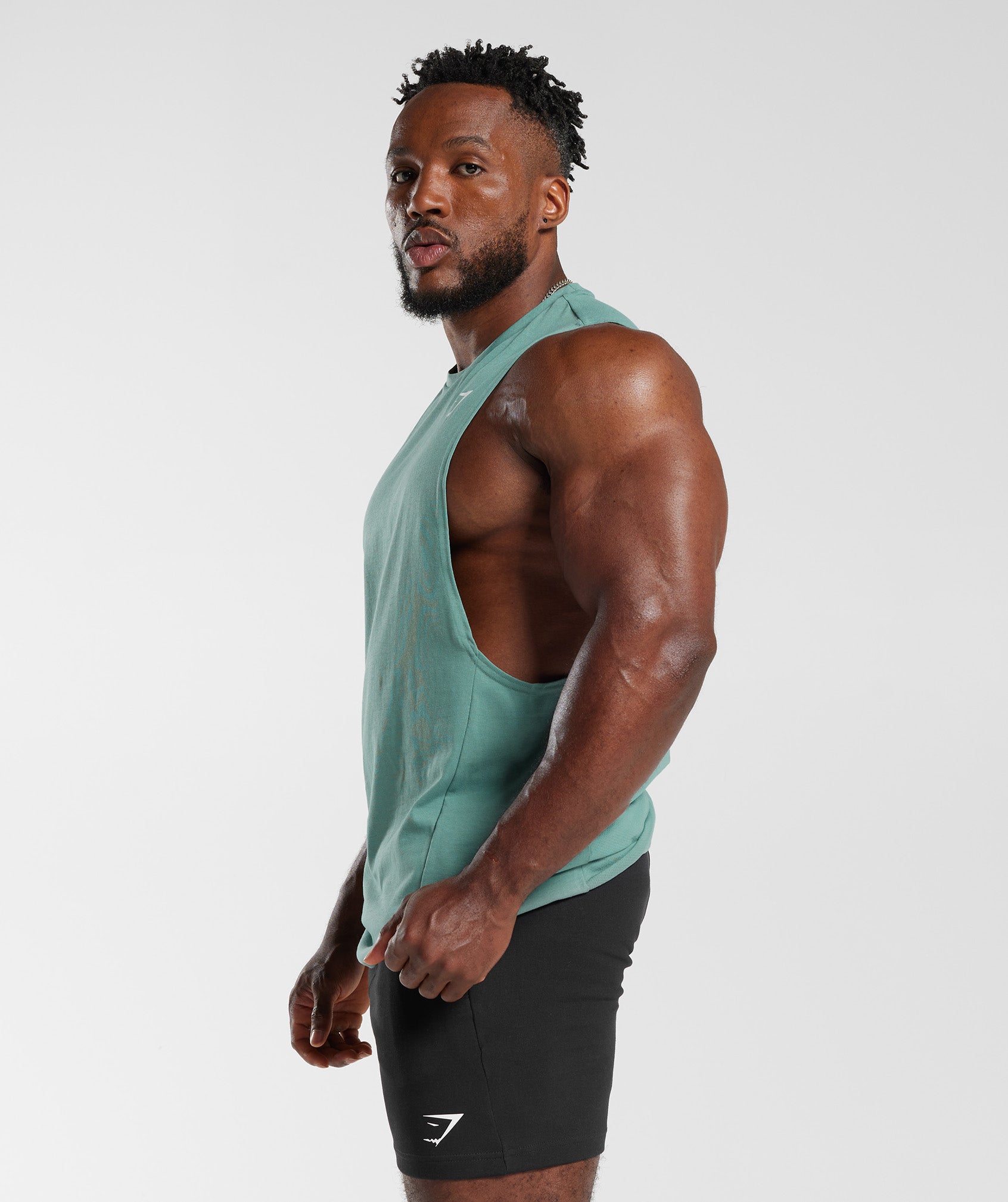 React Drop Arm Tank in Ink Teal - view 3