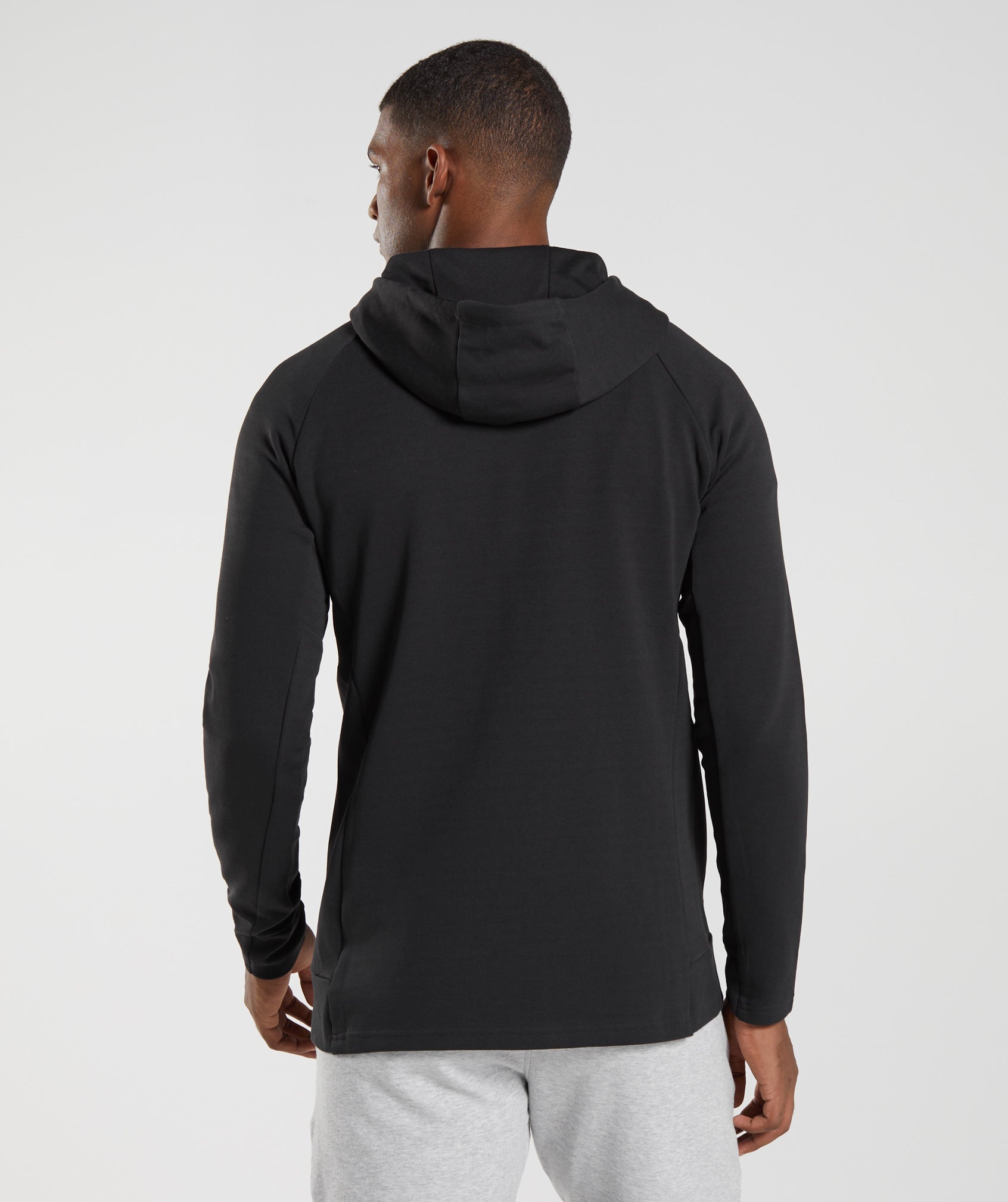 React Zip Hoodie in Black - view 2