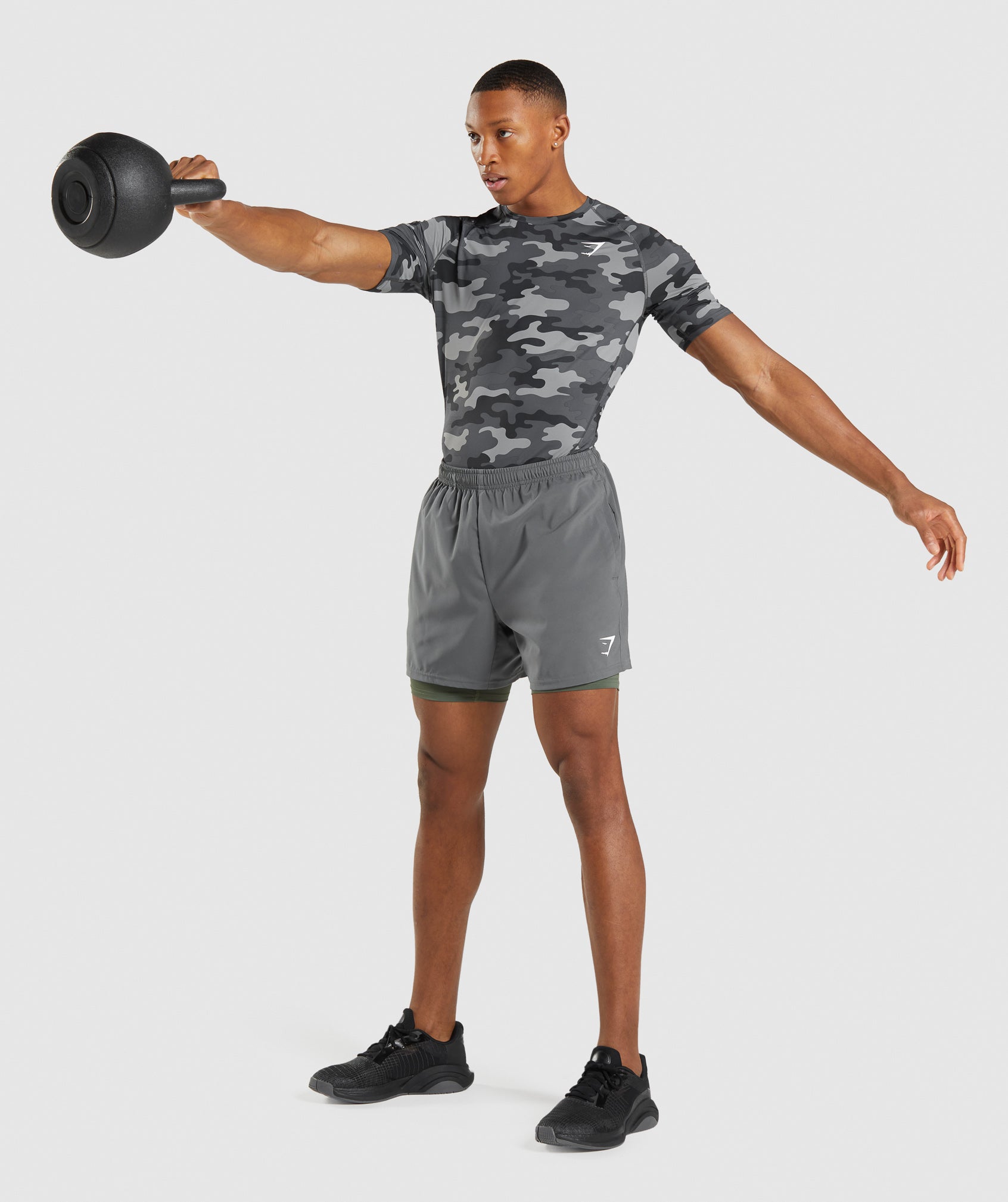Element Baselayer T-Shirt in Camo Grey Print - view 4