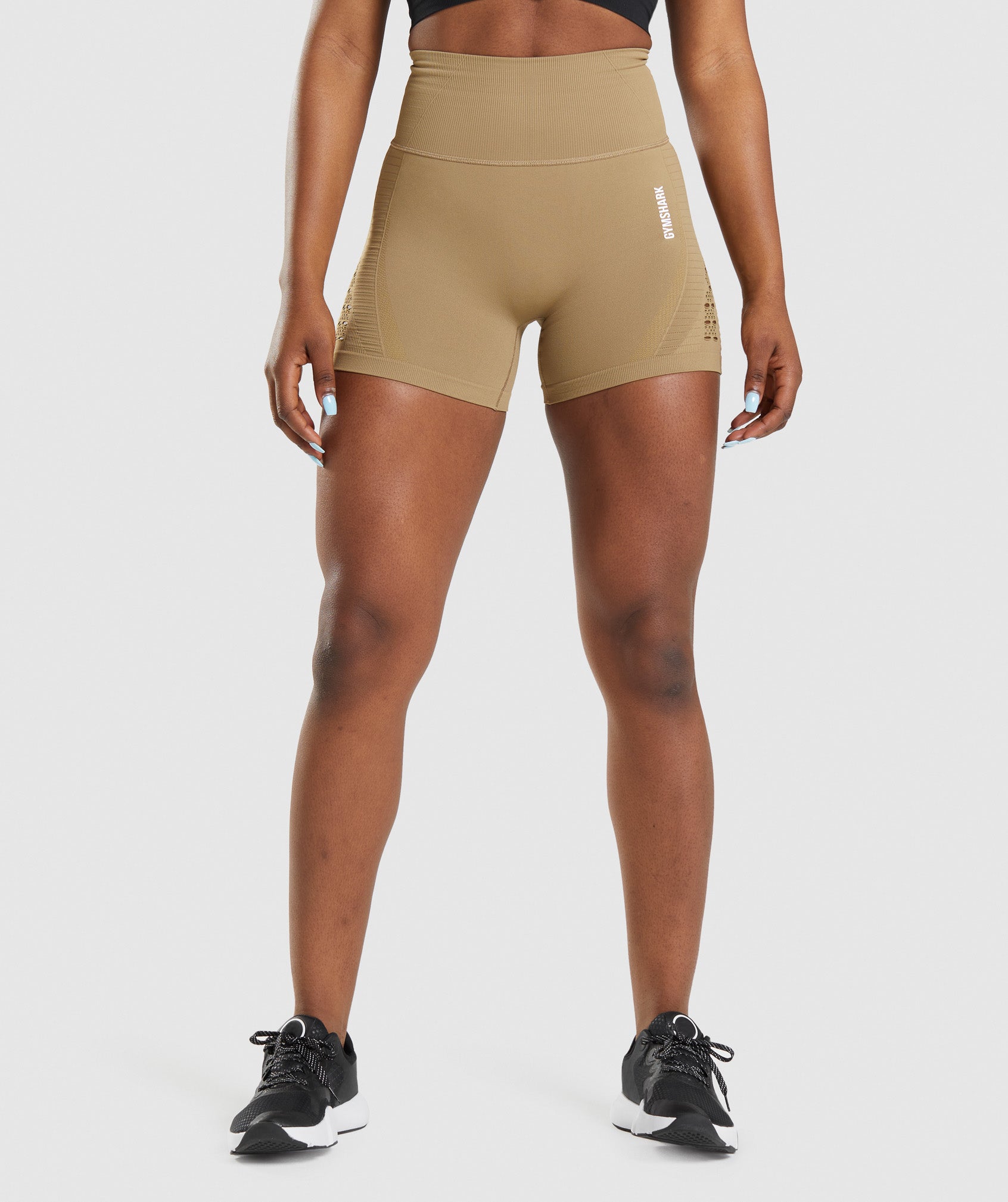 Gymshark Compression High Wasted Shorts Women's Energy+ Seamless Black Sz S