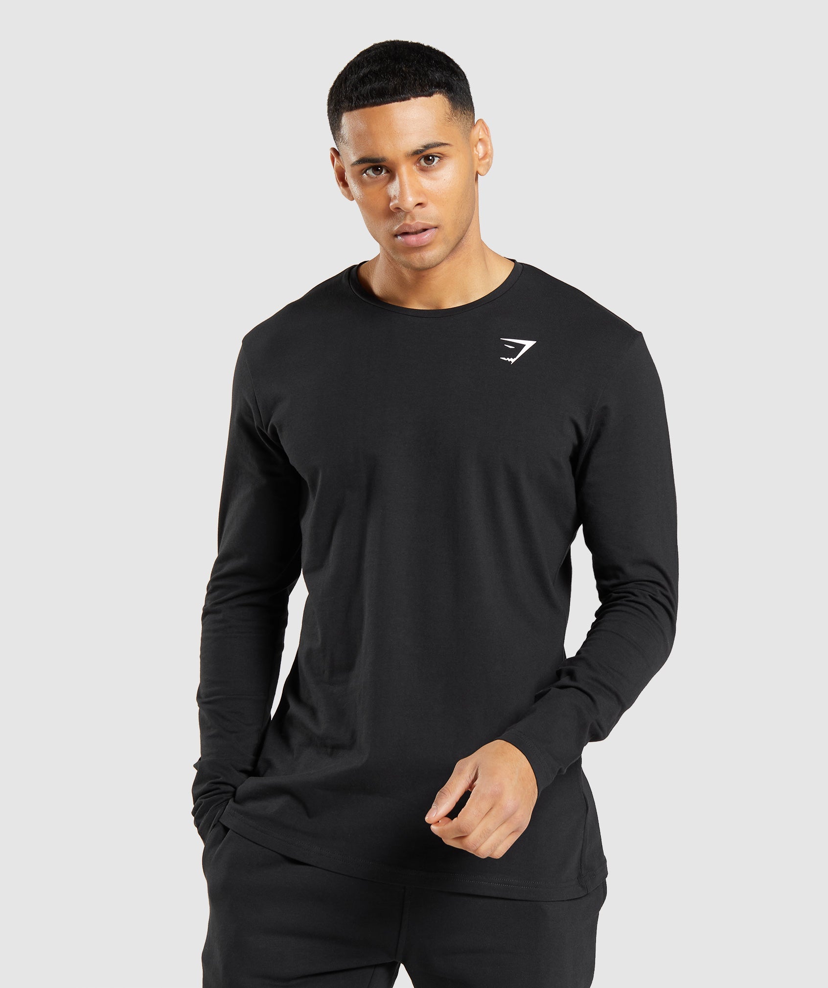 Essential Long Sleeve T-Shirt in Black - view 1