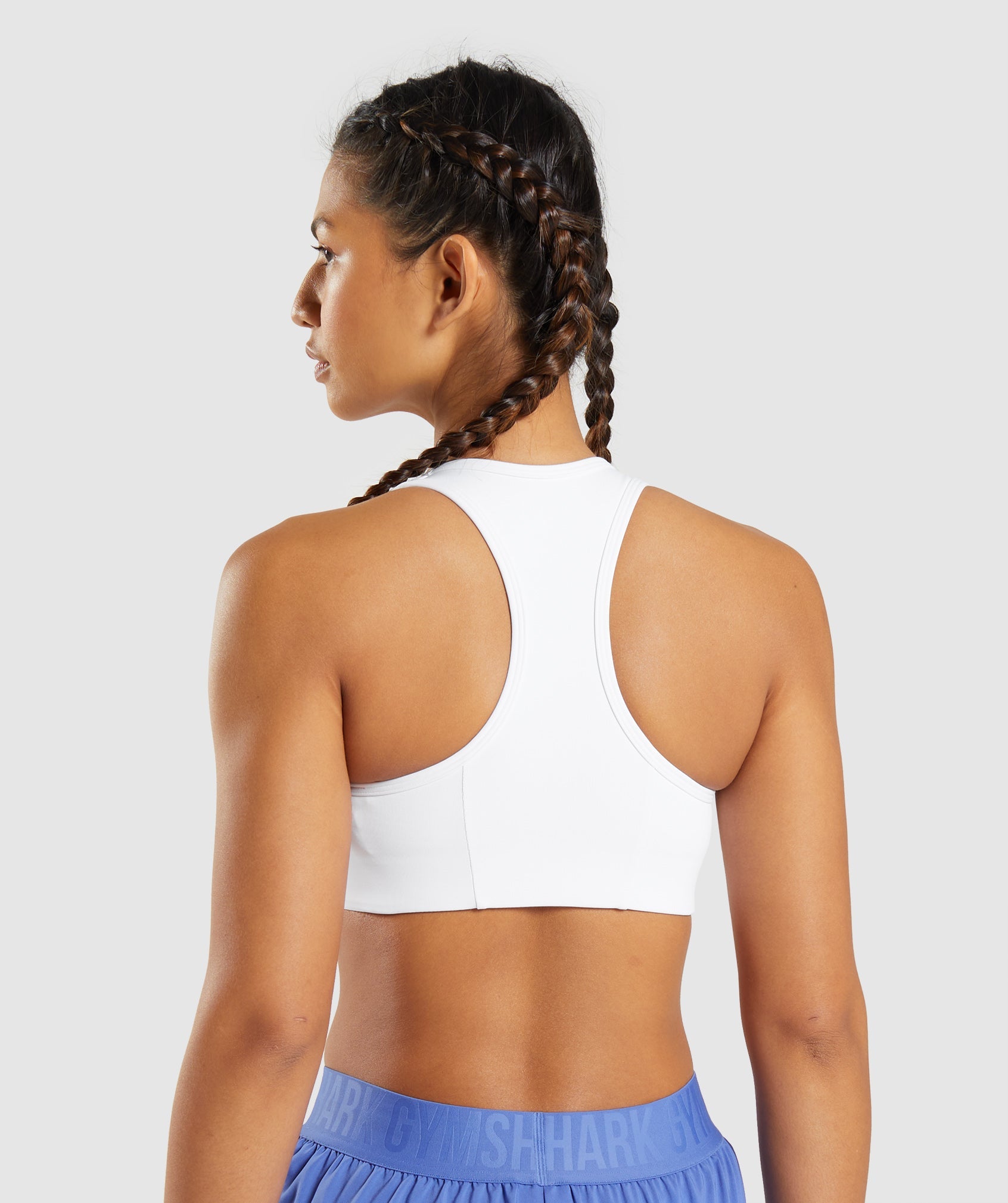 Essential Racer Back Sports Bra in White - view 2