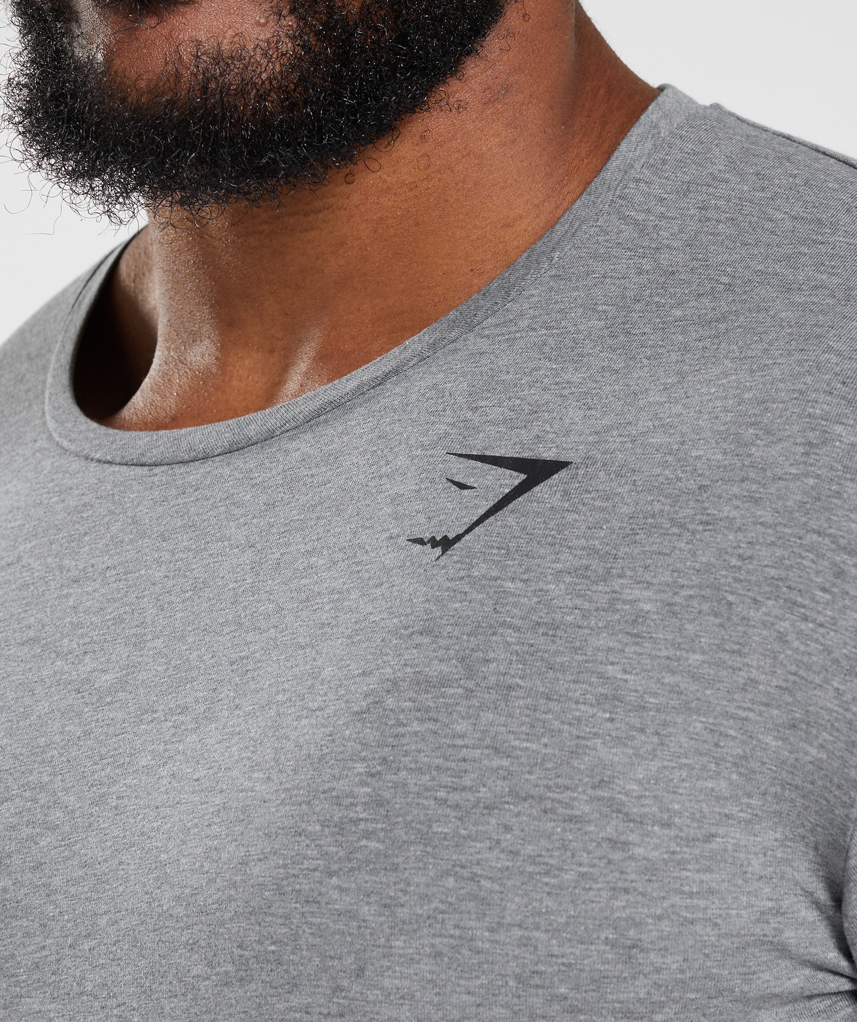 Essential T-Shirt in Charcoal Grey Marl - view 3