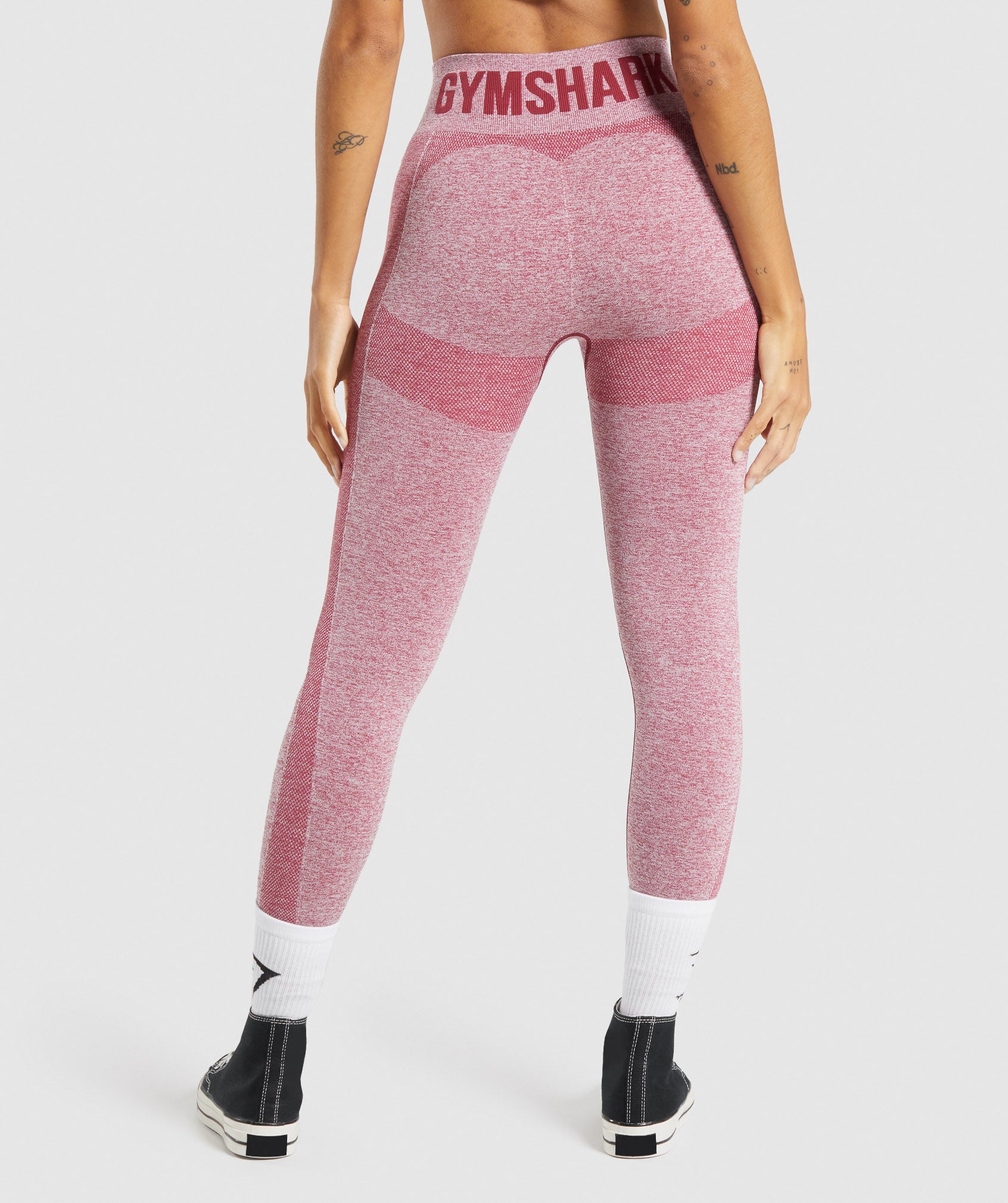 Flex High Waisted Leggings in Pink Marl - view 2