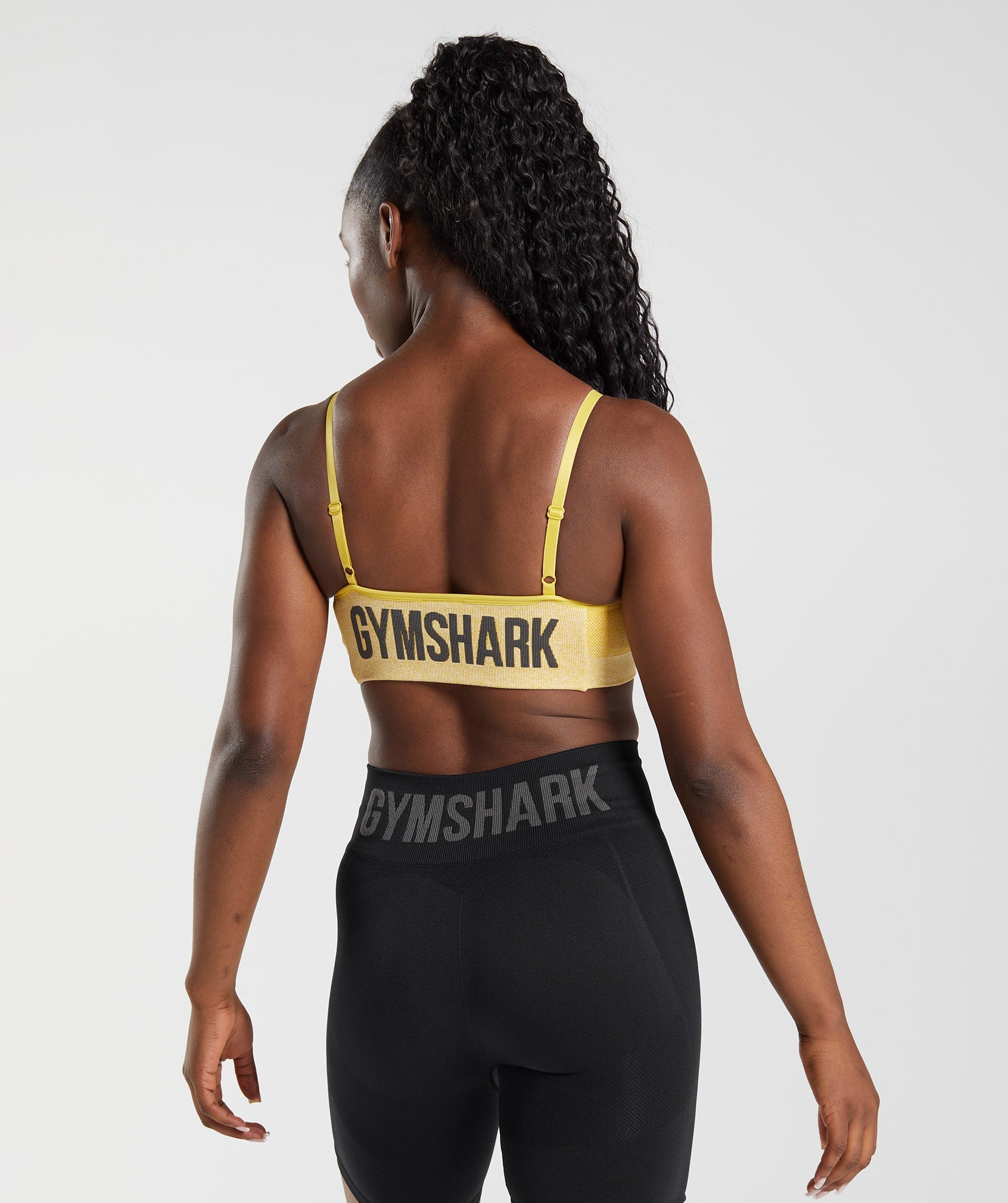 Flex Strappy Sports Bra in Medallion Yellow/White Marl - view 2