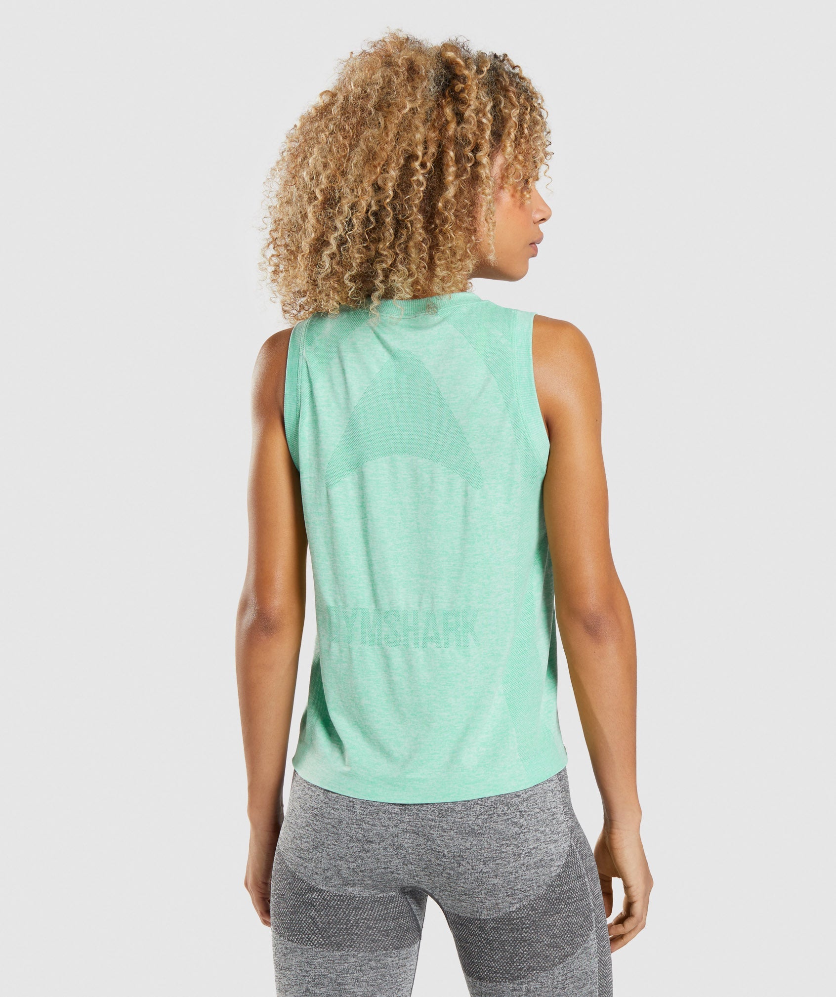 Flex Loose Tank Top in Cactus Green Marl - view 2