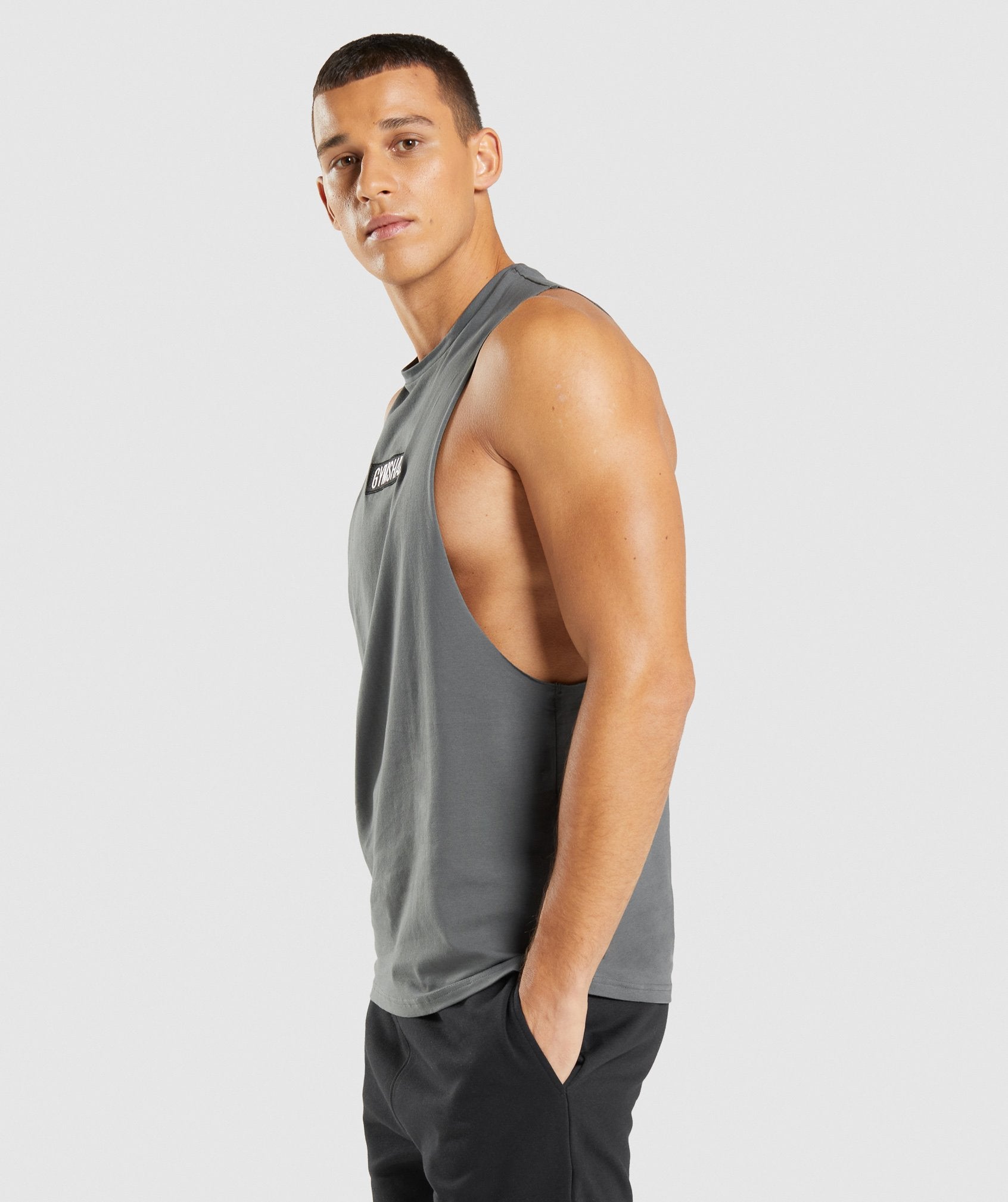 Central Drop Arm Tank in Charcoal - view 3