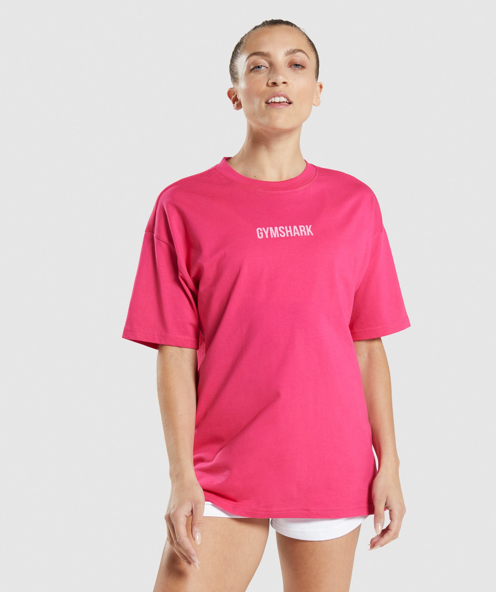 Leg Day Oversized T-Shirt in Hibiscus Pink - view 2