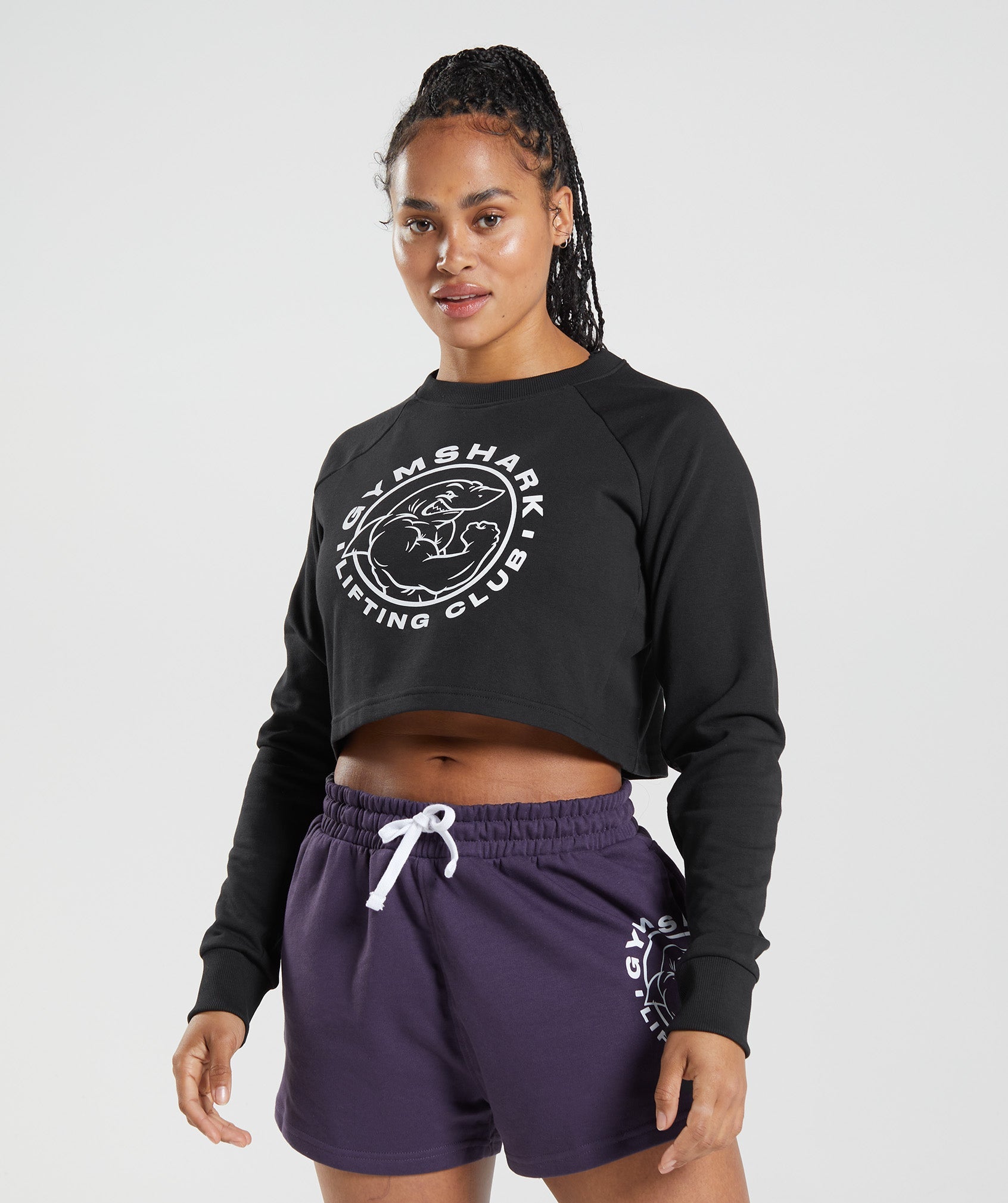 Gymshark Legacy Cropped Sweater - Black