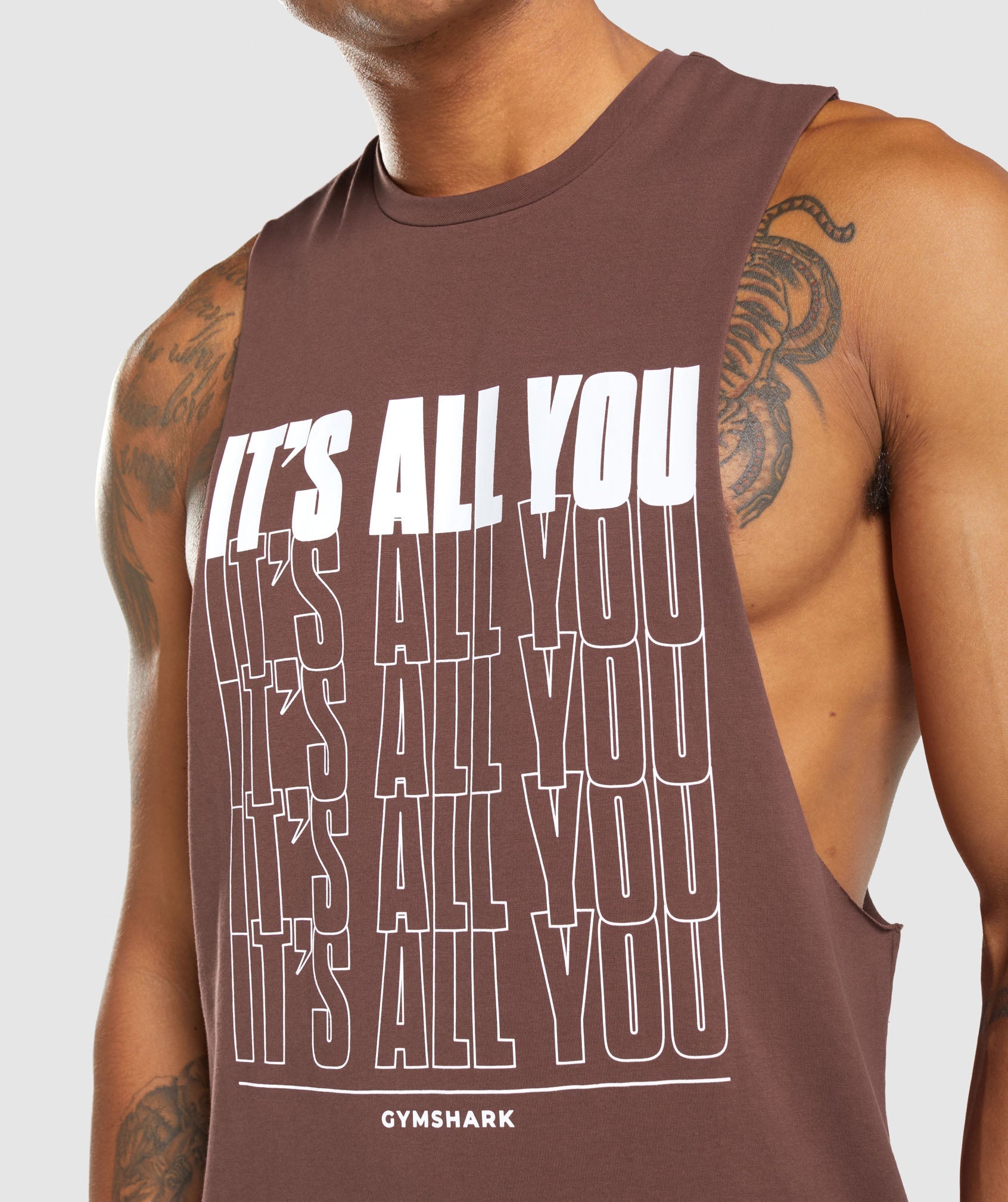 Its All You Drop Arm Tank in Cherry Brown - view 6