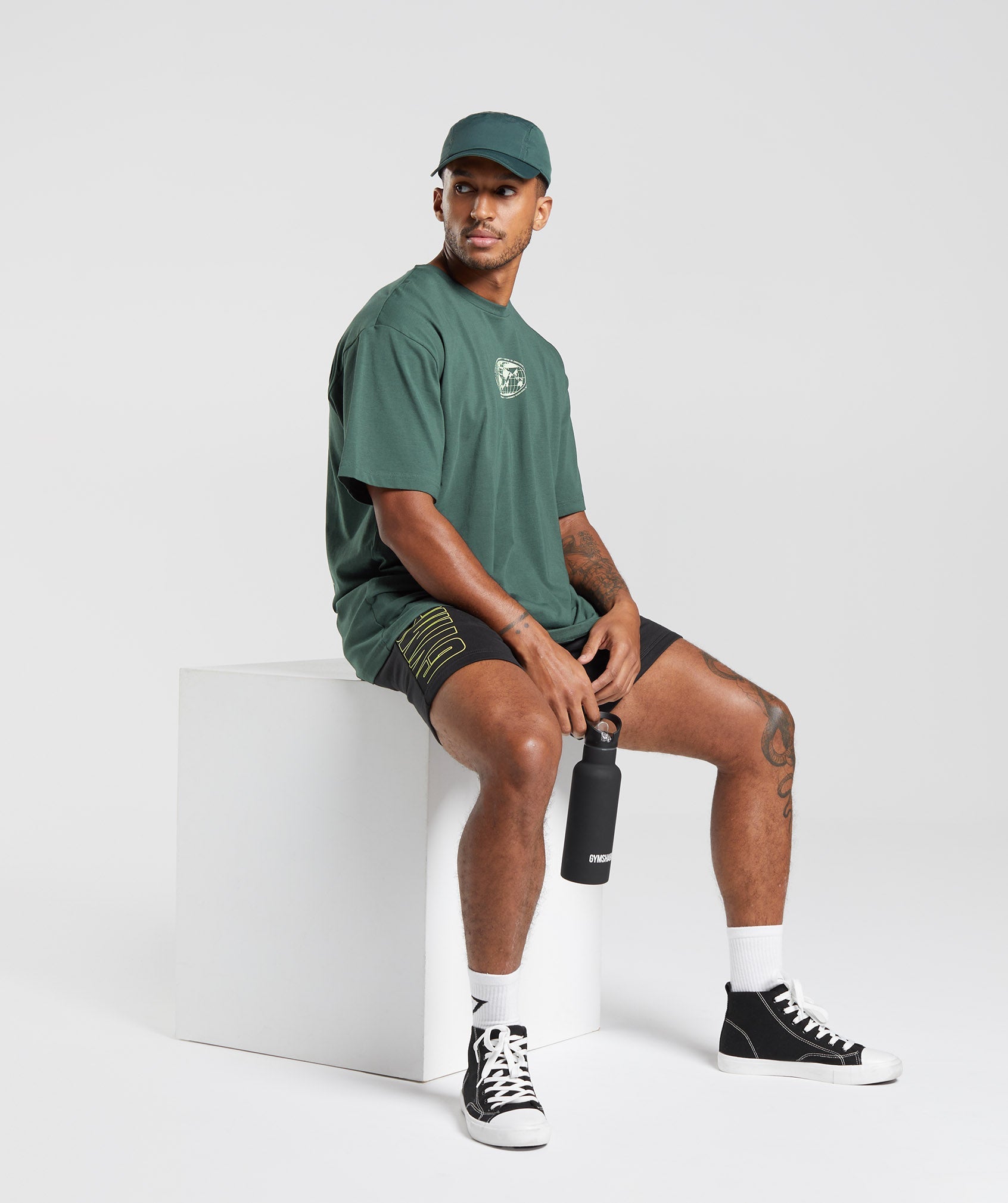 Recovery Graphic T-Shirt in Obsidian Green - view 4