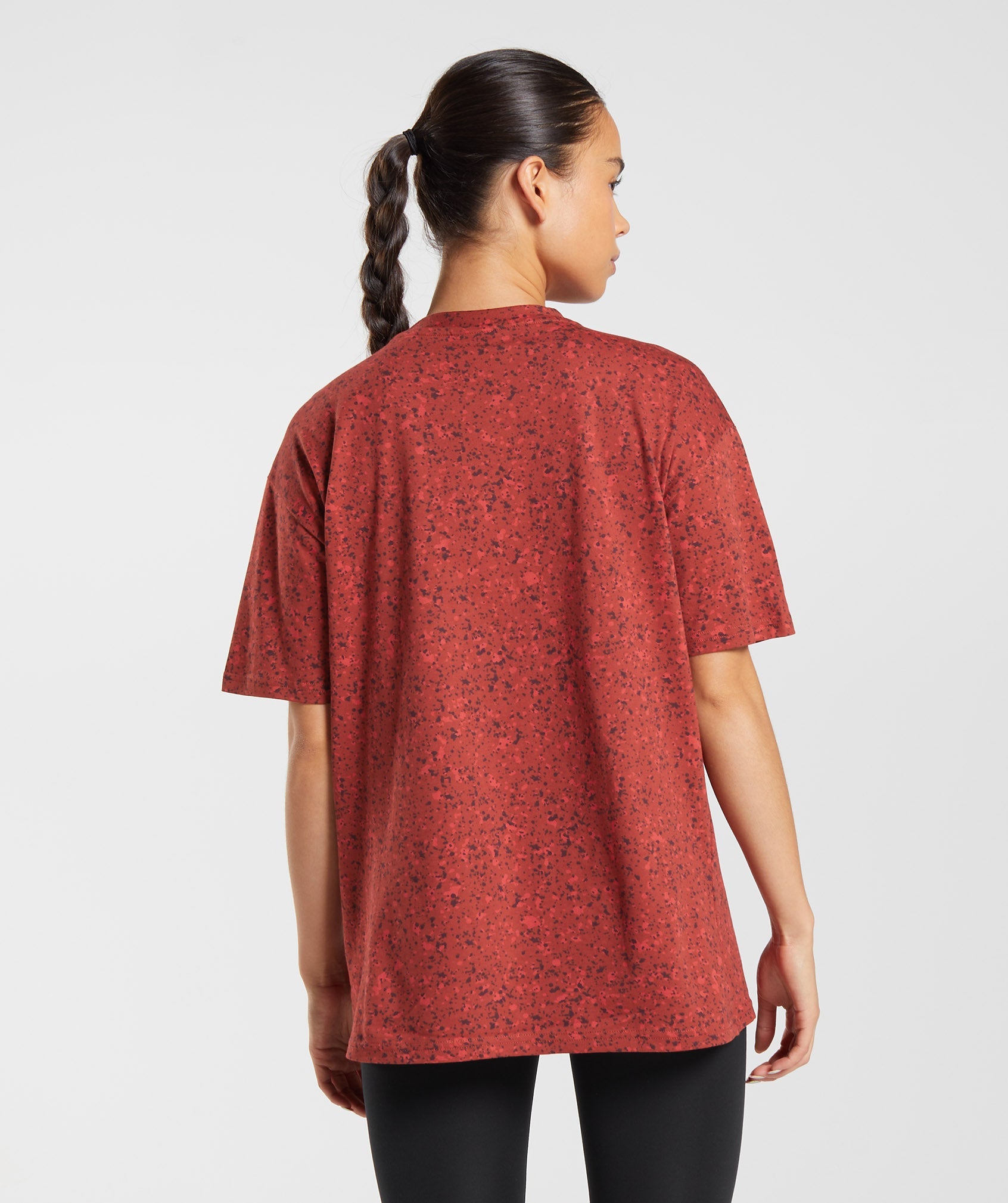 Mineral Print T-Shirt in Rosewood Red - view 2