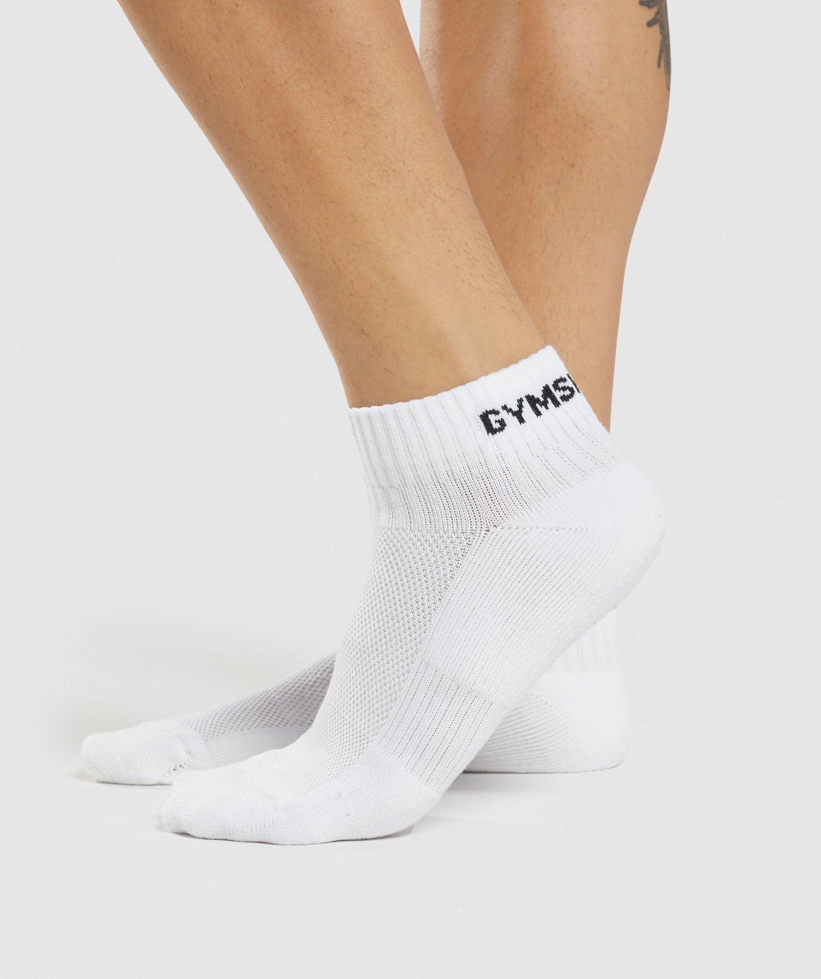 Gymshark Premium Jacquard Single Socks - Black/White