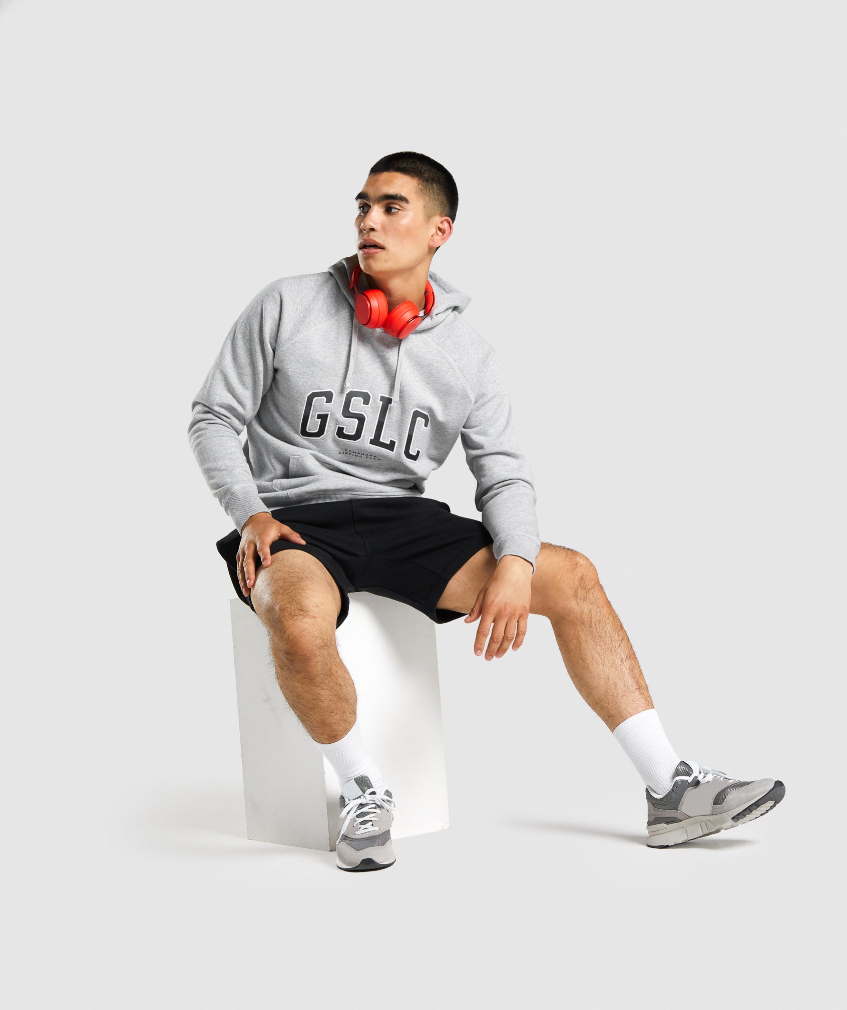 GSLC Collegiate Hoodie in Light Grey Marl - view 5