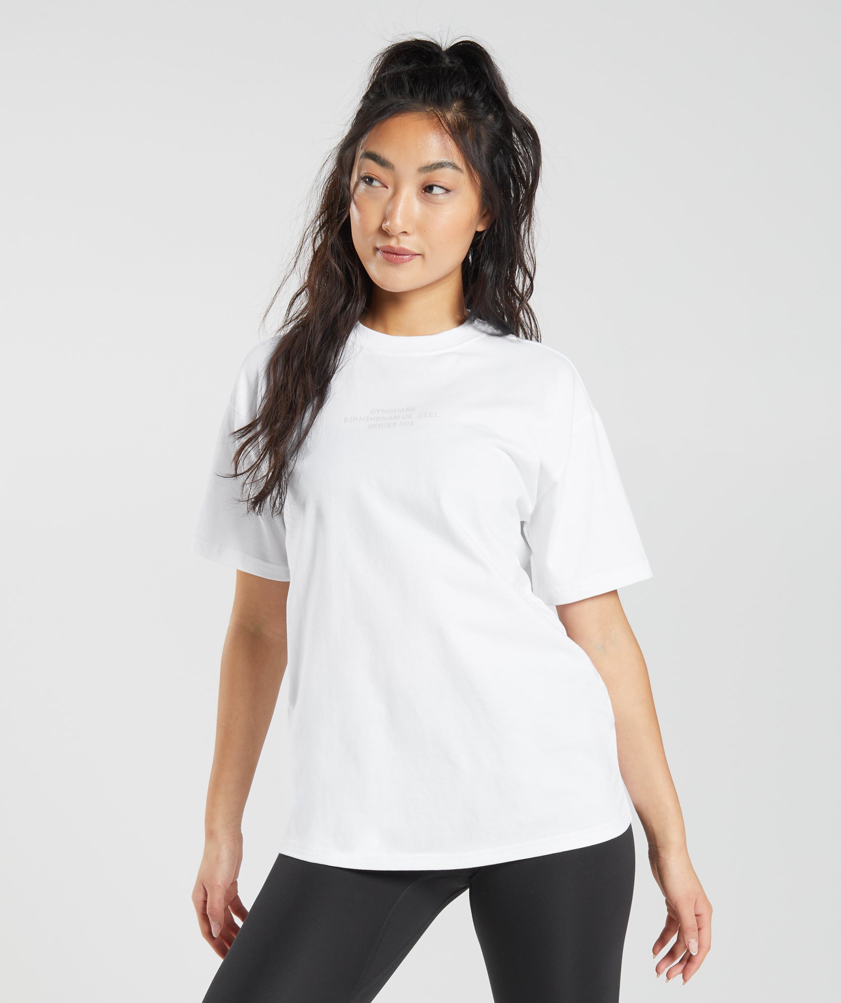 Activated Graphic Oversized T-Shirt in White - view 1