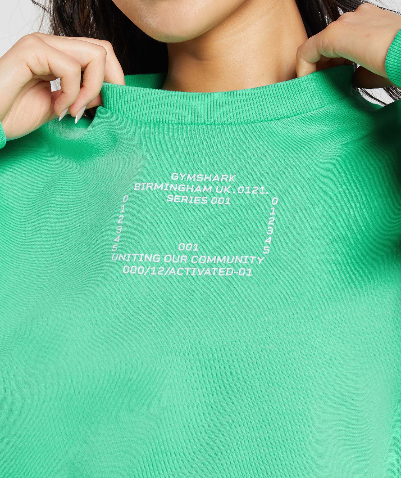 Activated Graphic Sweatshirt in Tropic Green - view 3