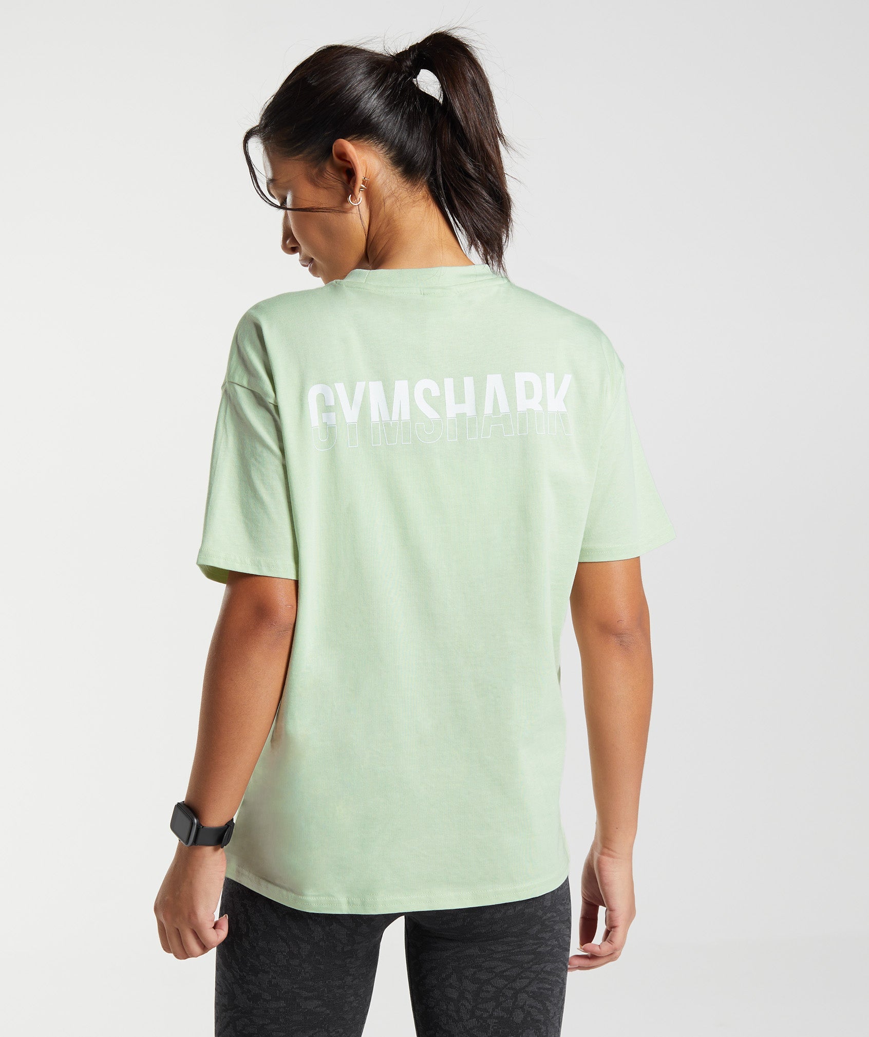 Fraction Oversized T-Shirt in Flora Green - view 2