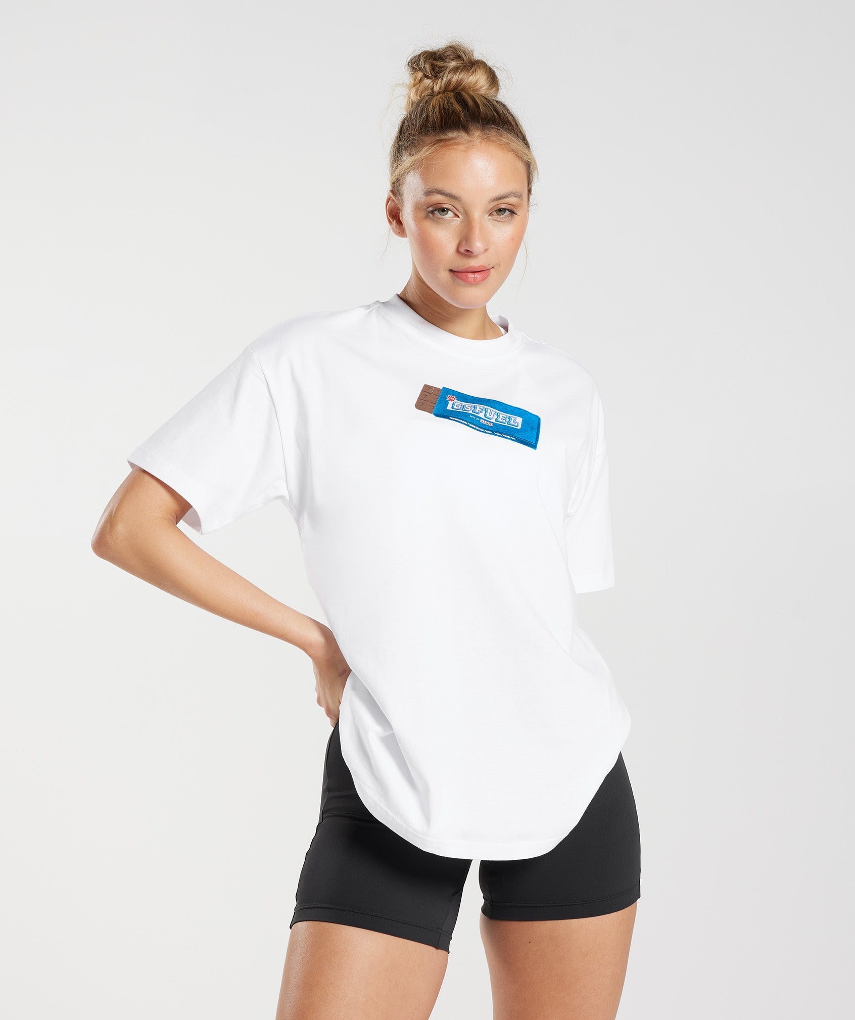 GS Fuel Oversized T-Shirt in White - view 1