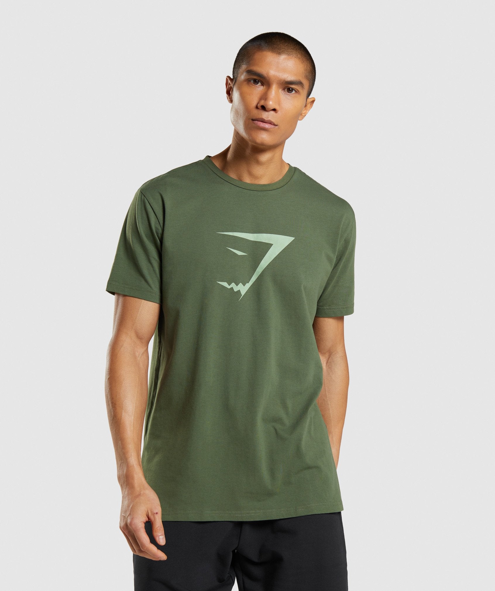 Sharkhead Infill T-Shirt in Green - view 1