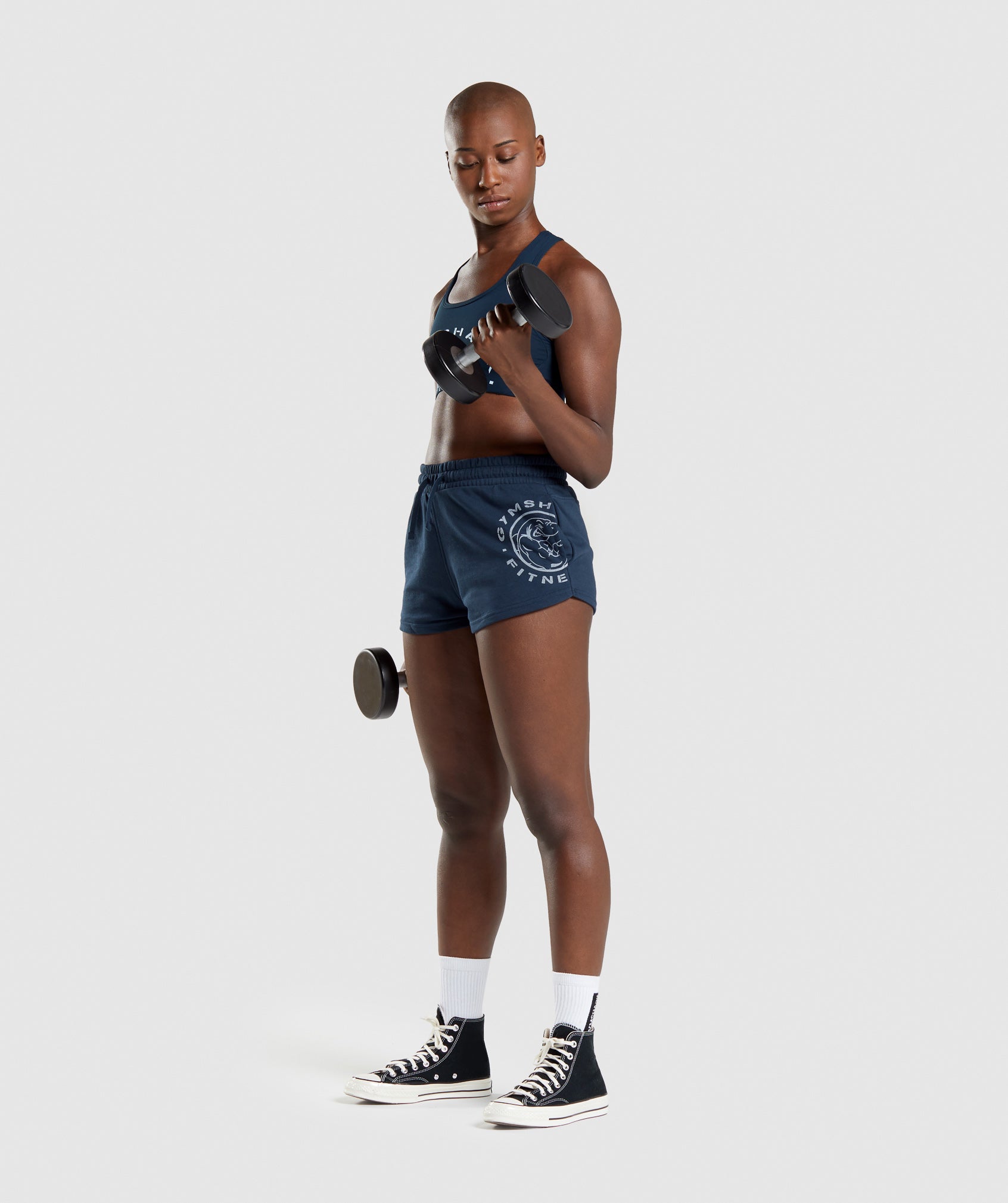 Legacy Graphic Shorts in Navy - view 4