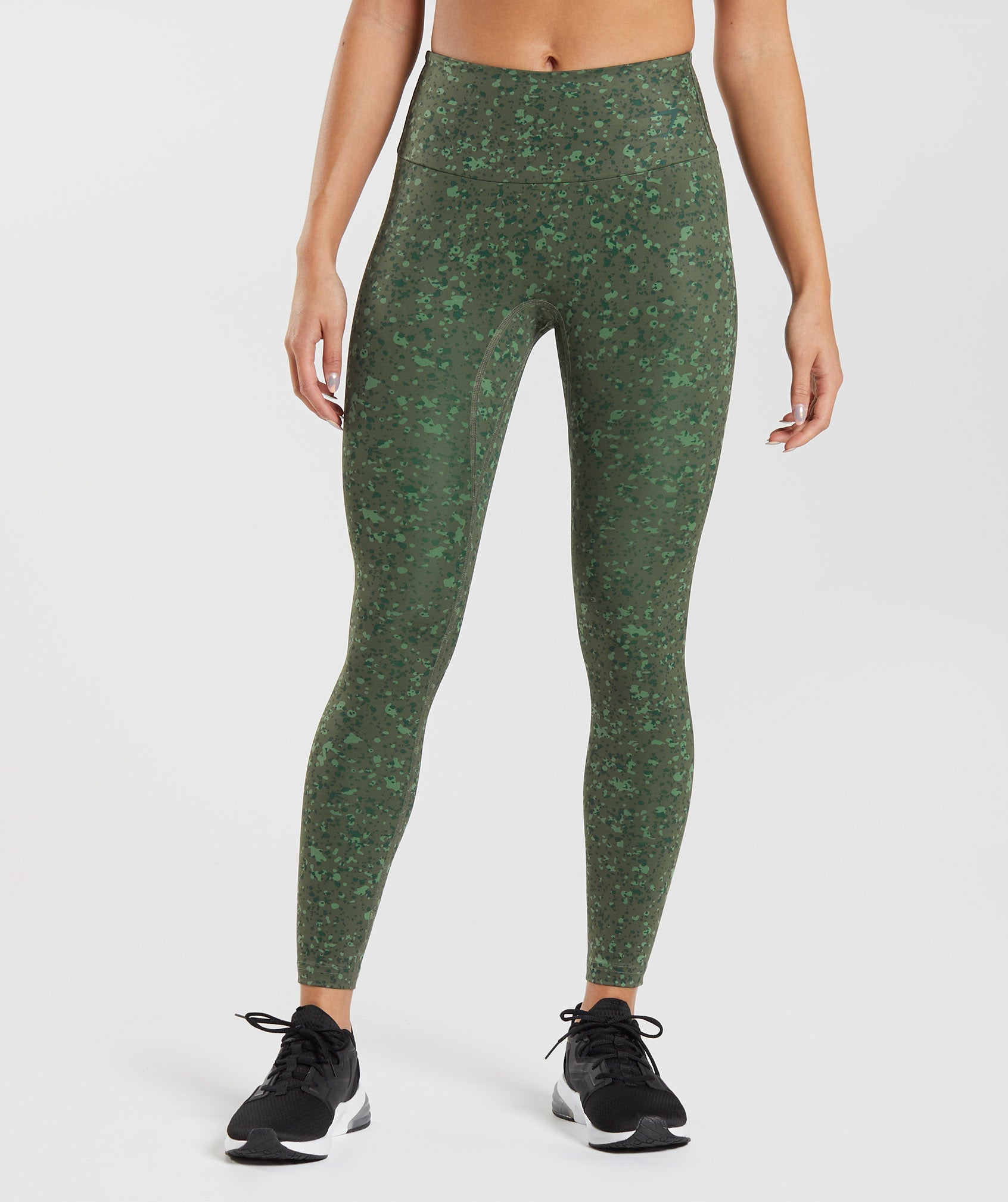 Womens Activewear Sports Leggings Leopard Print Leggings Mint Green S 
