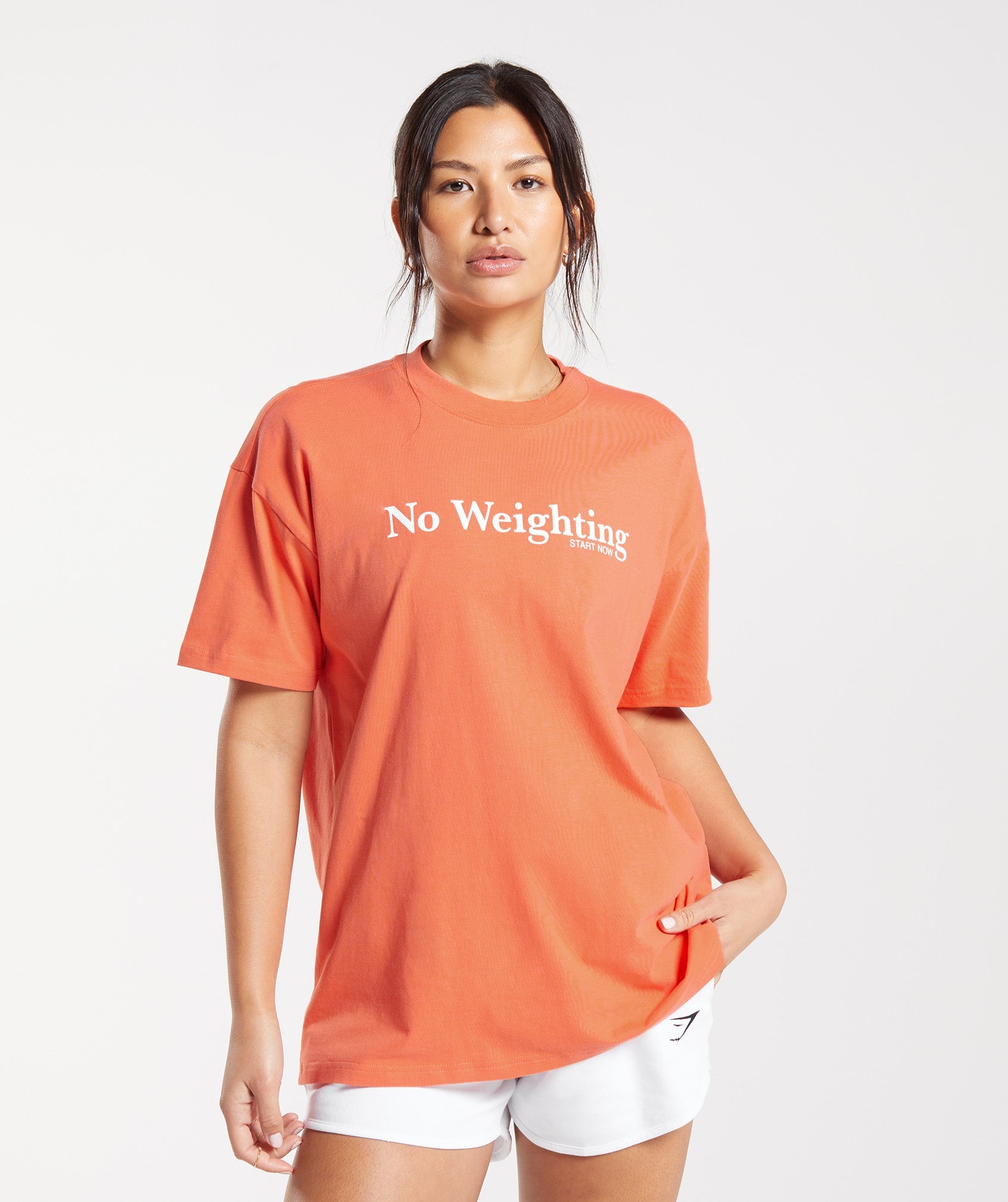 No Weighting Oversized T-Shirt in Aerospace Orange - view 1