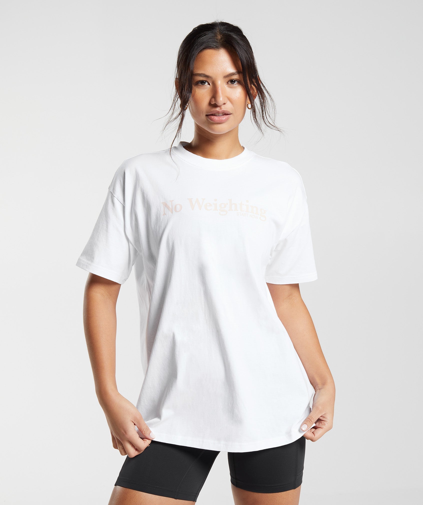 No Weighting Oversized T-Shirt in White - view 1
