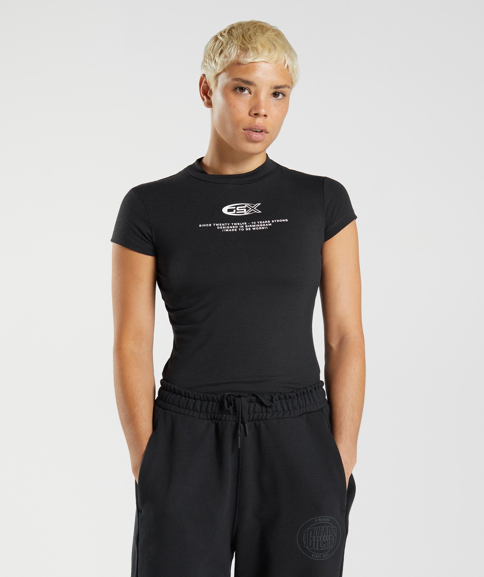 GS10 Year Body Fit T-Shirt in Black - view 1