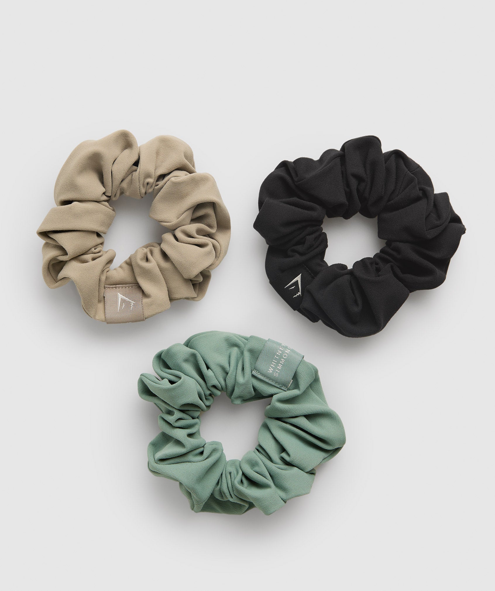 Whitney Scrunchies 3PK in Black/Cement Brown/Leaf Green - view 1