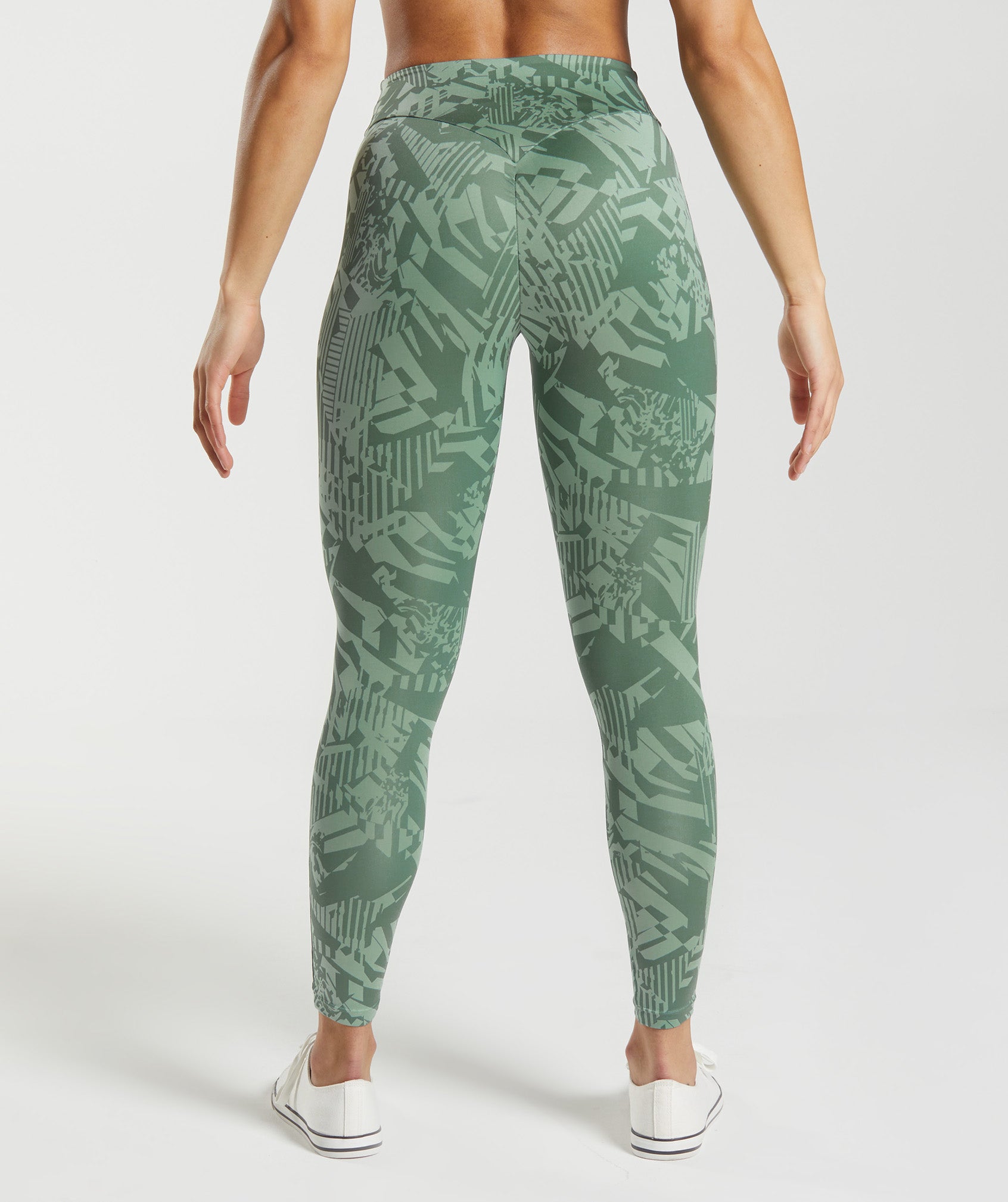 GS Power Regular Leggings in Willow Green/Desert Sage Green - view 2