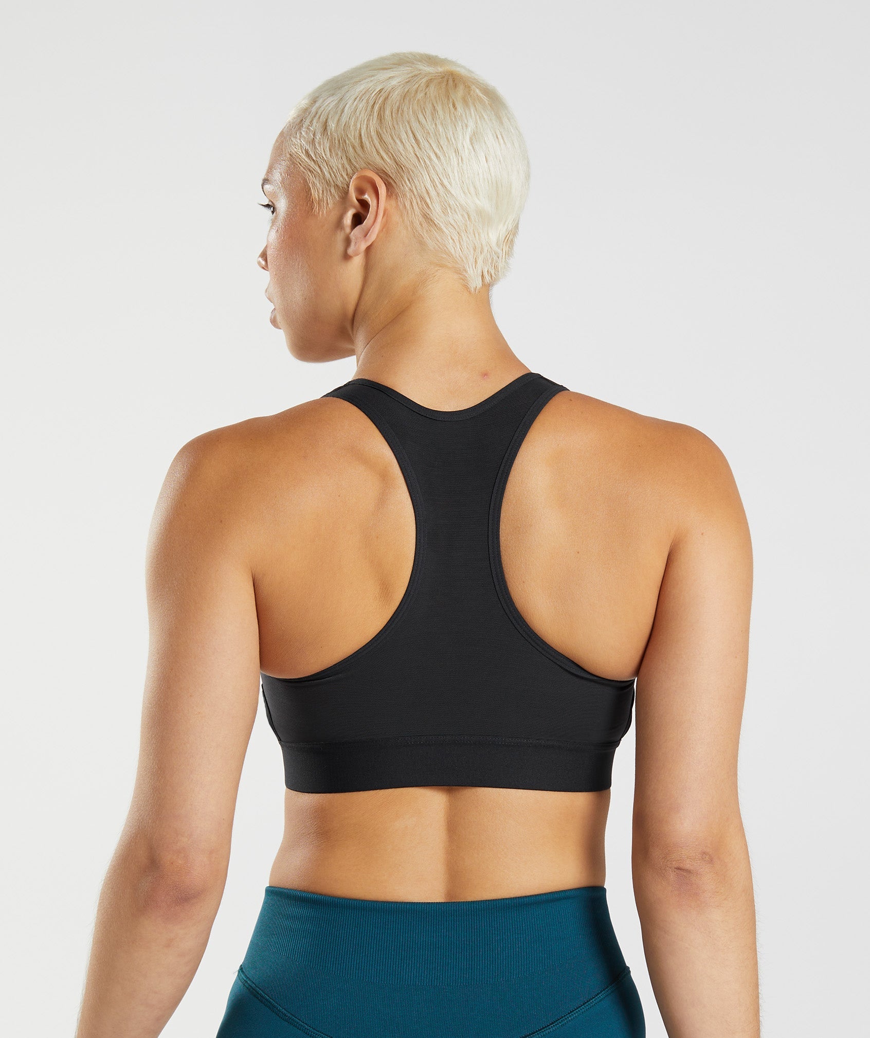 Racerback High Support Sports Bra in Black - view 5